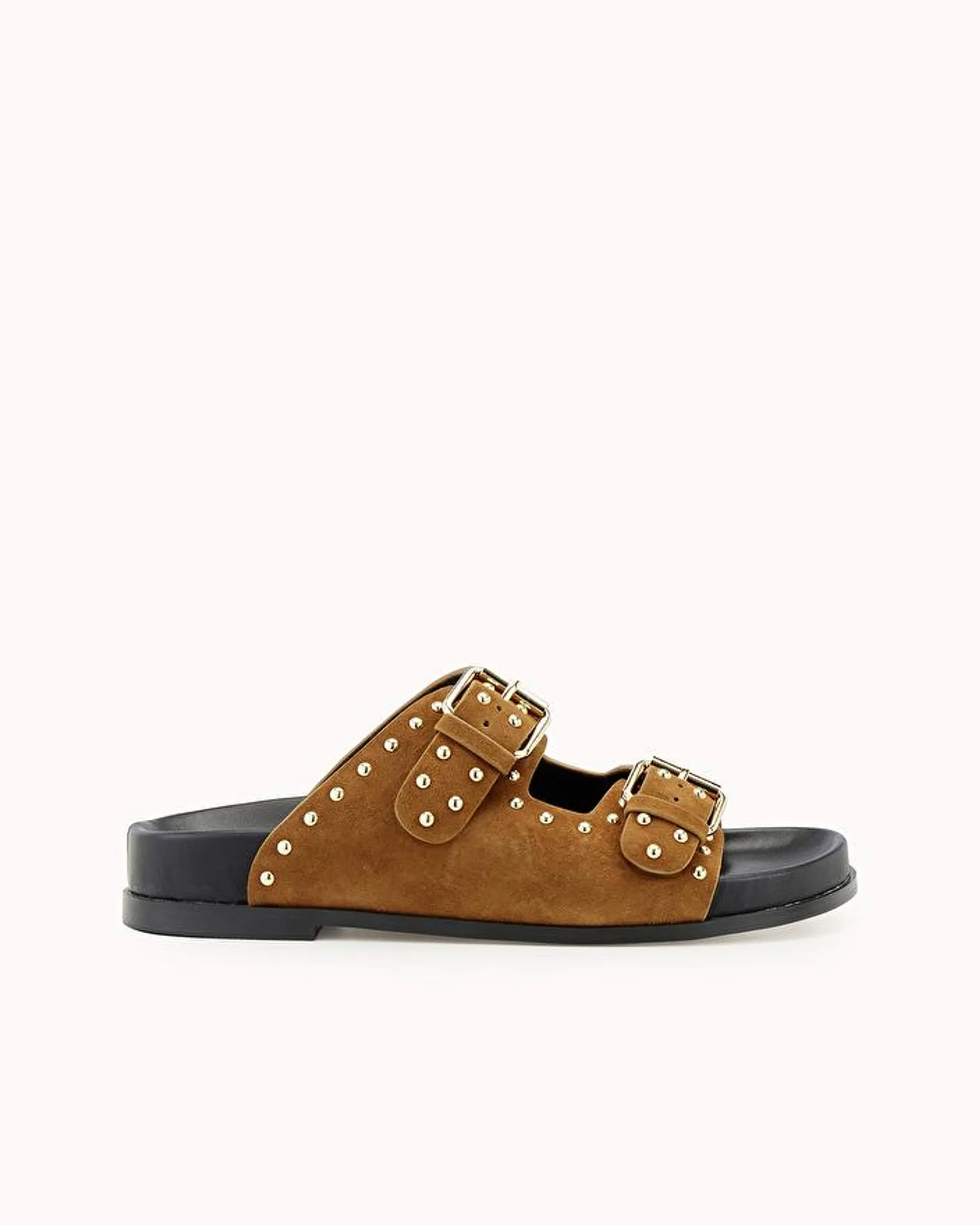 MULE PLATE HOPE En nubuck camel