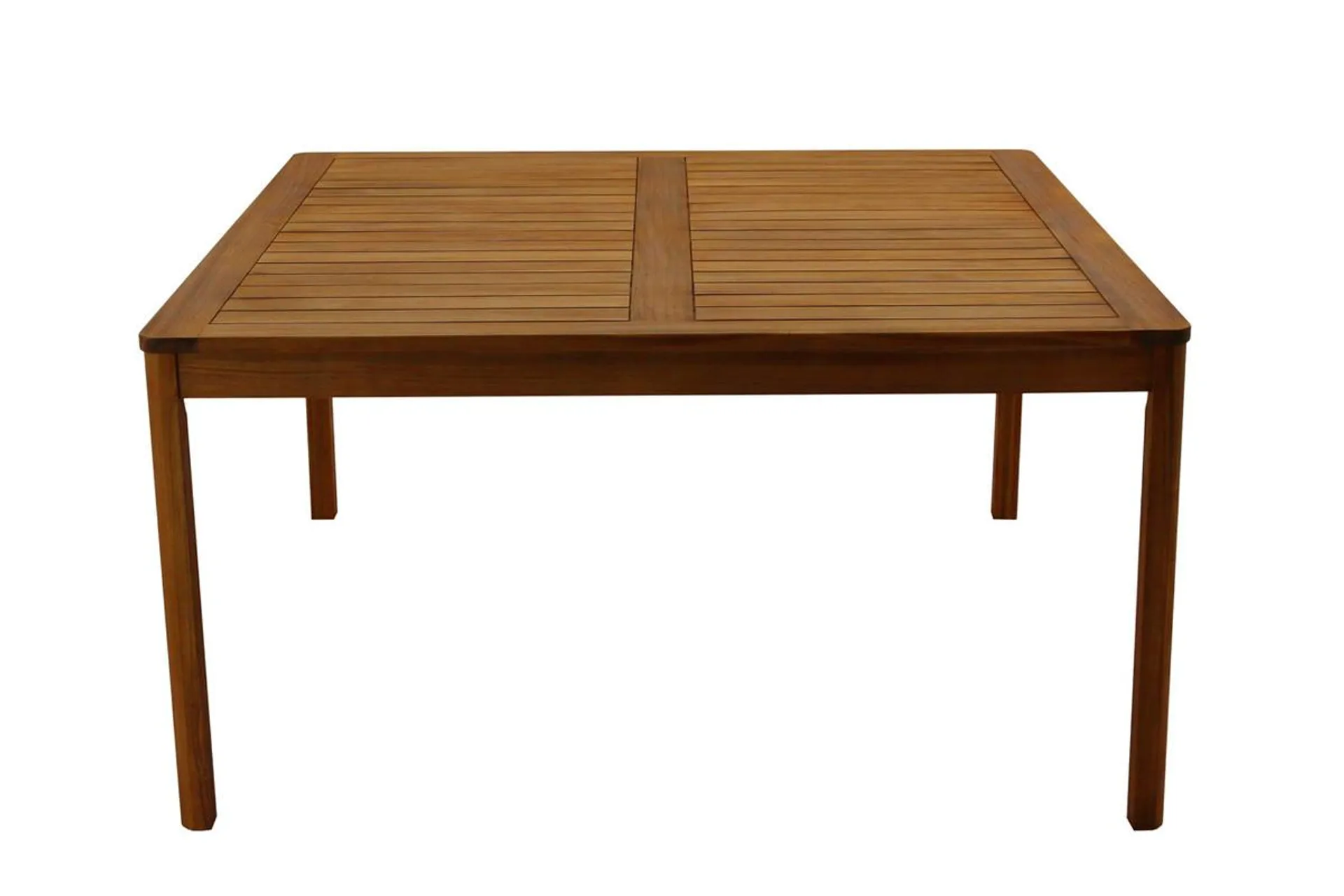 Mesa de jardín cuadrada de madera maciza 147 cm AKIS