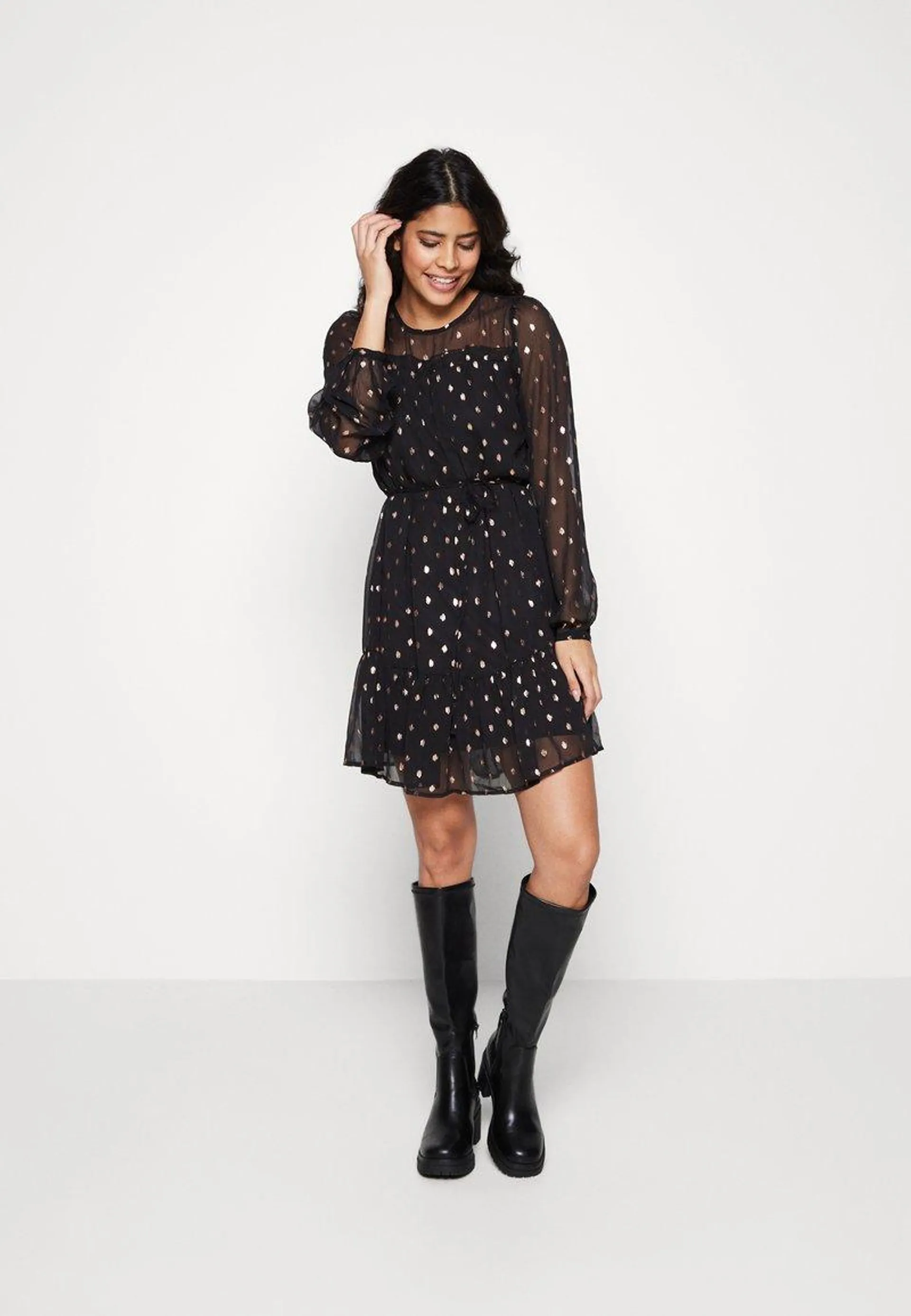 ONLLIVY DRESS - Robe de jour - black rosa gold