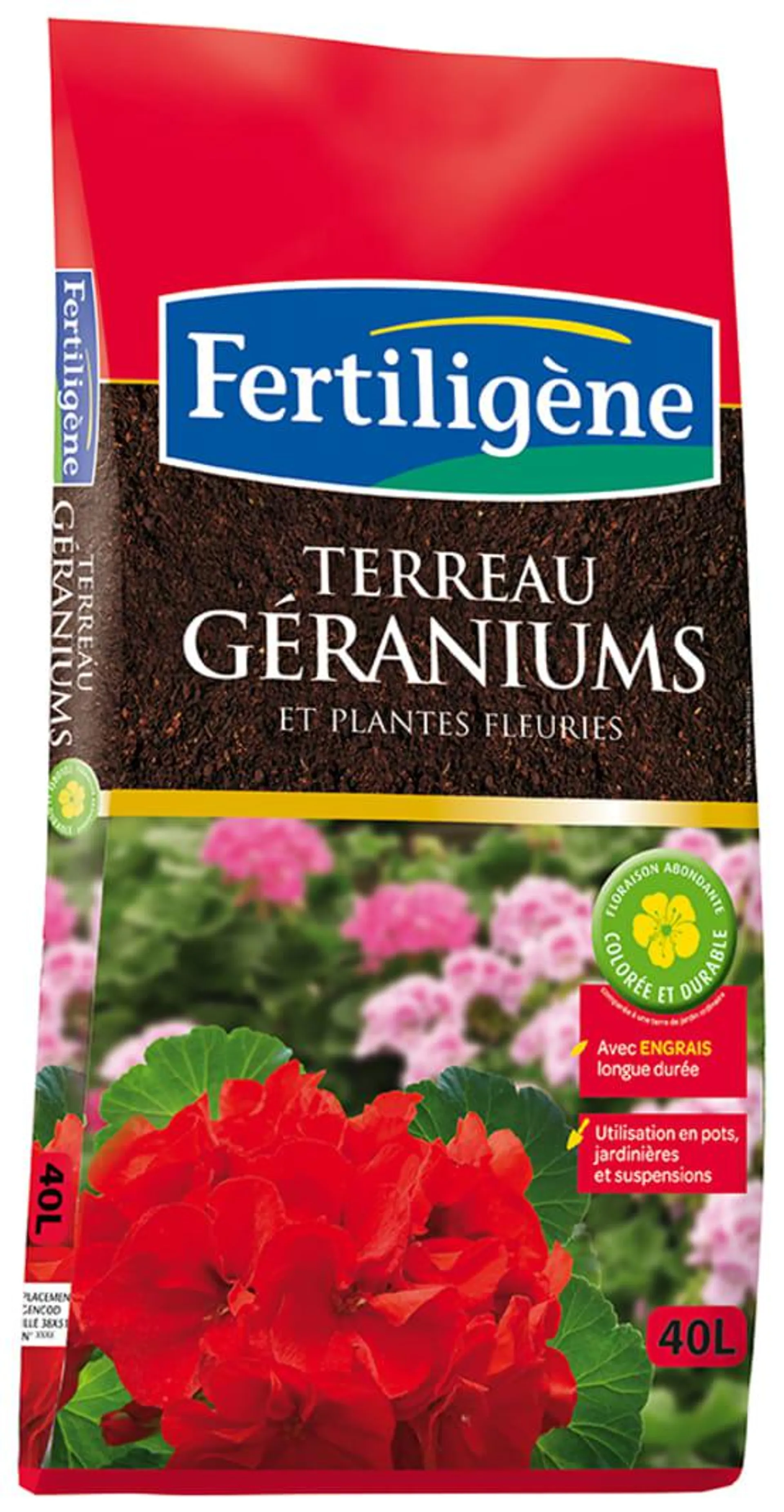 Terreau géraniums et plantes fleuries - 40 L