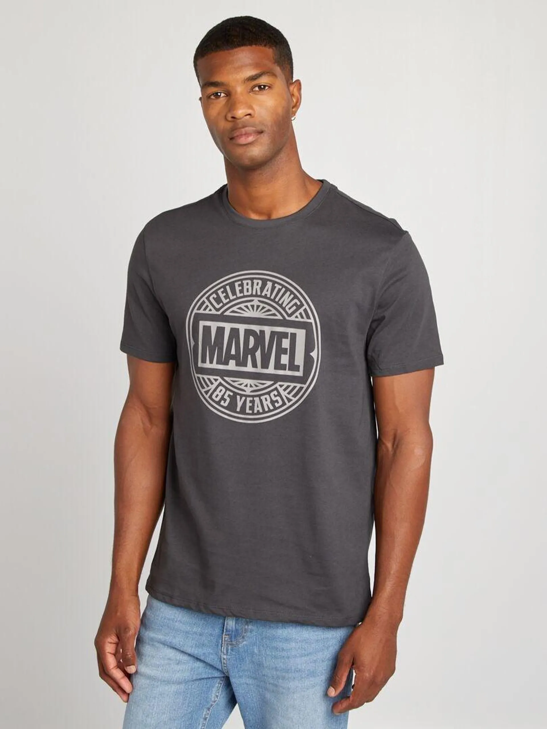 T-shirt imprimé 'Marvel' - Gris