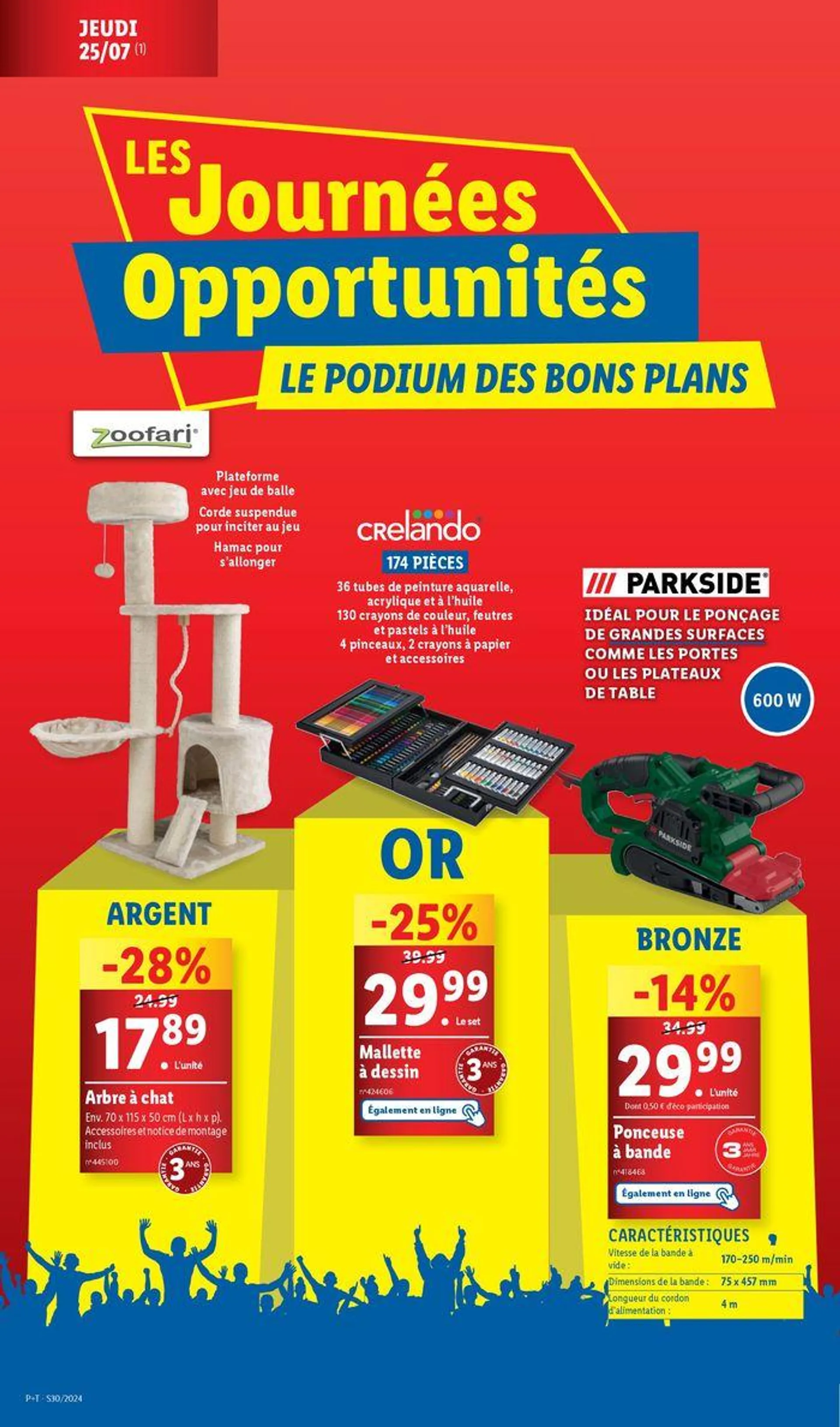 Profitez des journées opportunités pour dénicher vos produits du quotidien à prix Lidl du 24 juillet au 30 juillet 2024 - Catalogue page 44