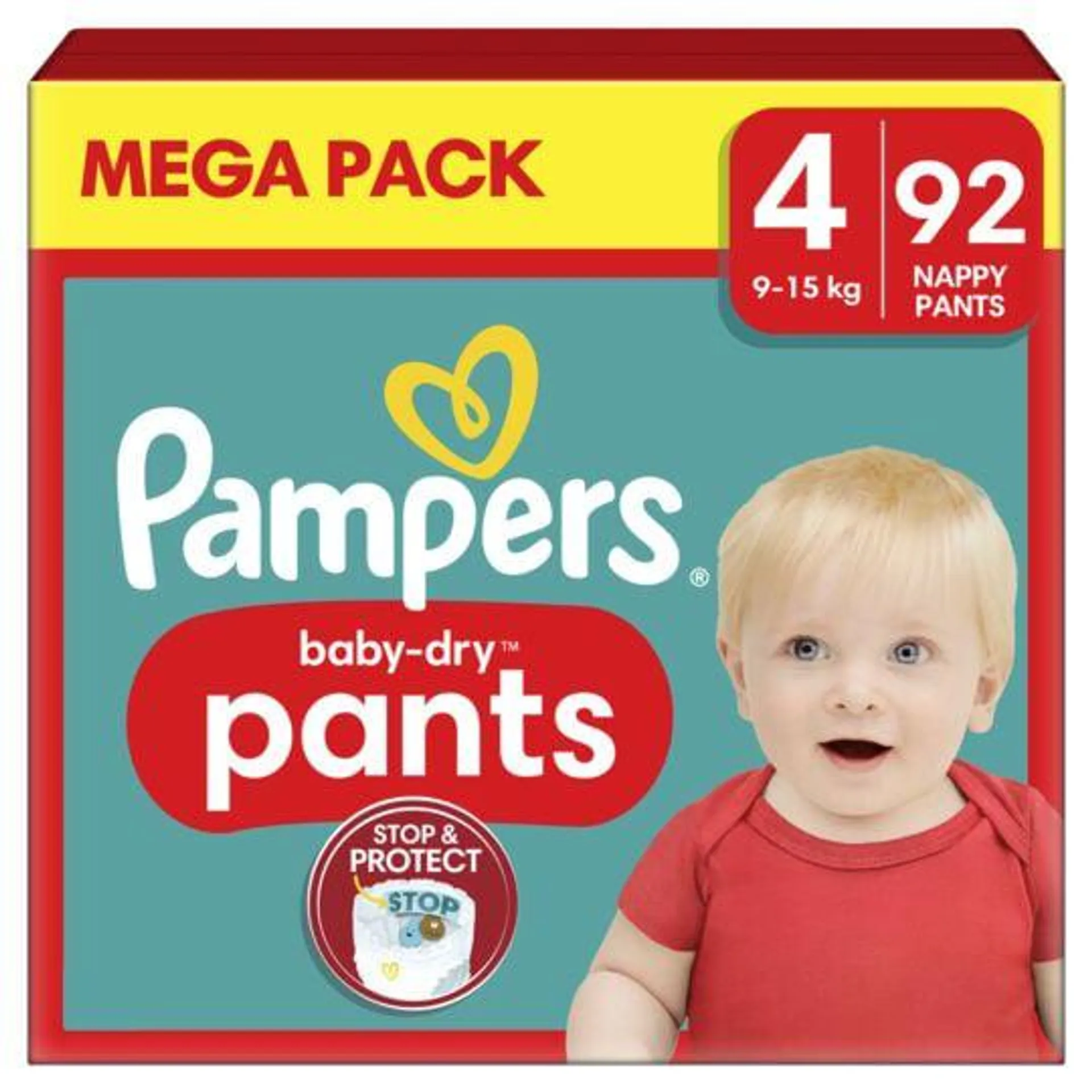 Couches-Culottes Baby-Dry Taille 4 9Kg-15Kg PAMPERS