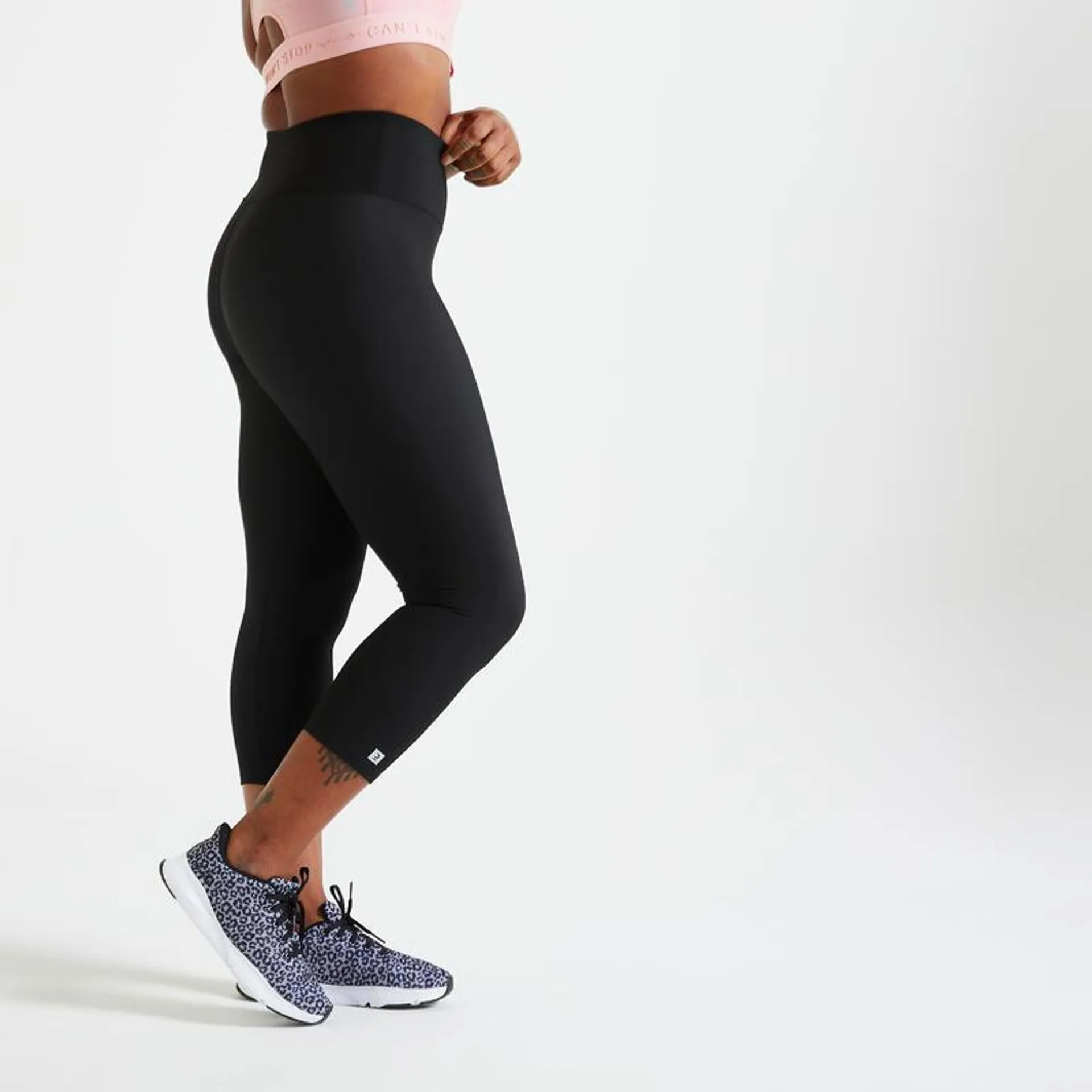 Mallas Leggings fitness 7/8 cortos Mujer negro