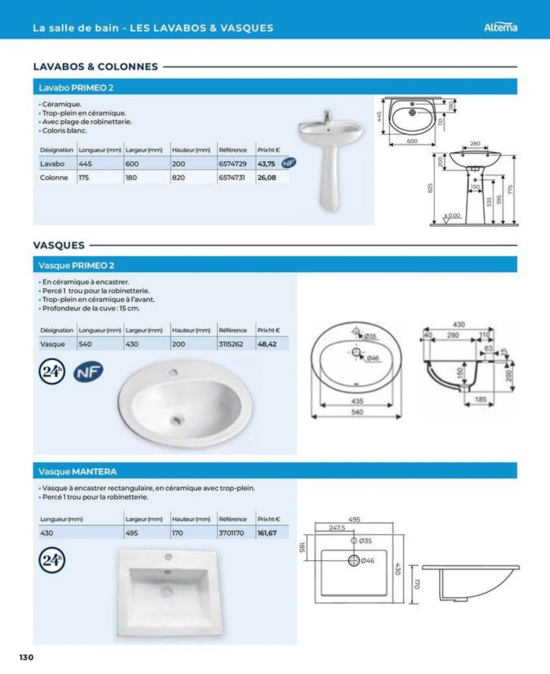 La salle de bain en toute sérénité du 17 janvier au 31 août 2024 - Catalogue page 130