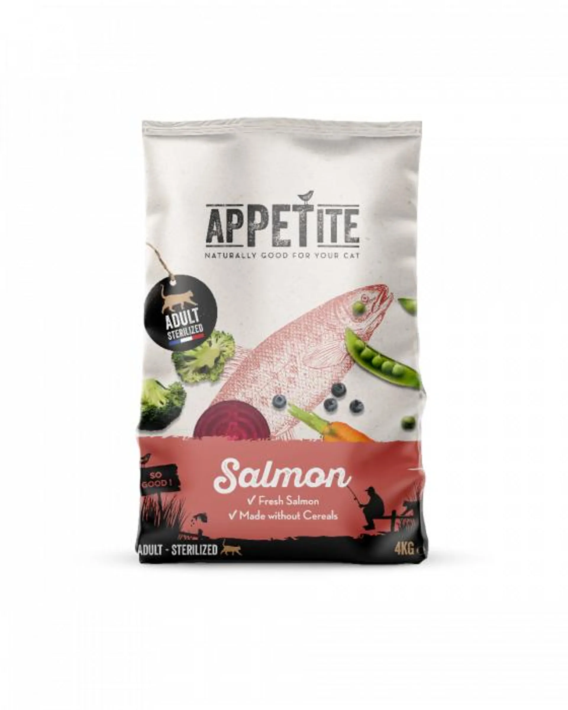 Appetite croquettes | sans céréales | stérilisé | au saumon | chat (adulte) | 4kg