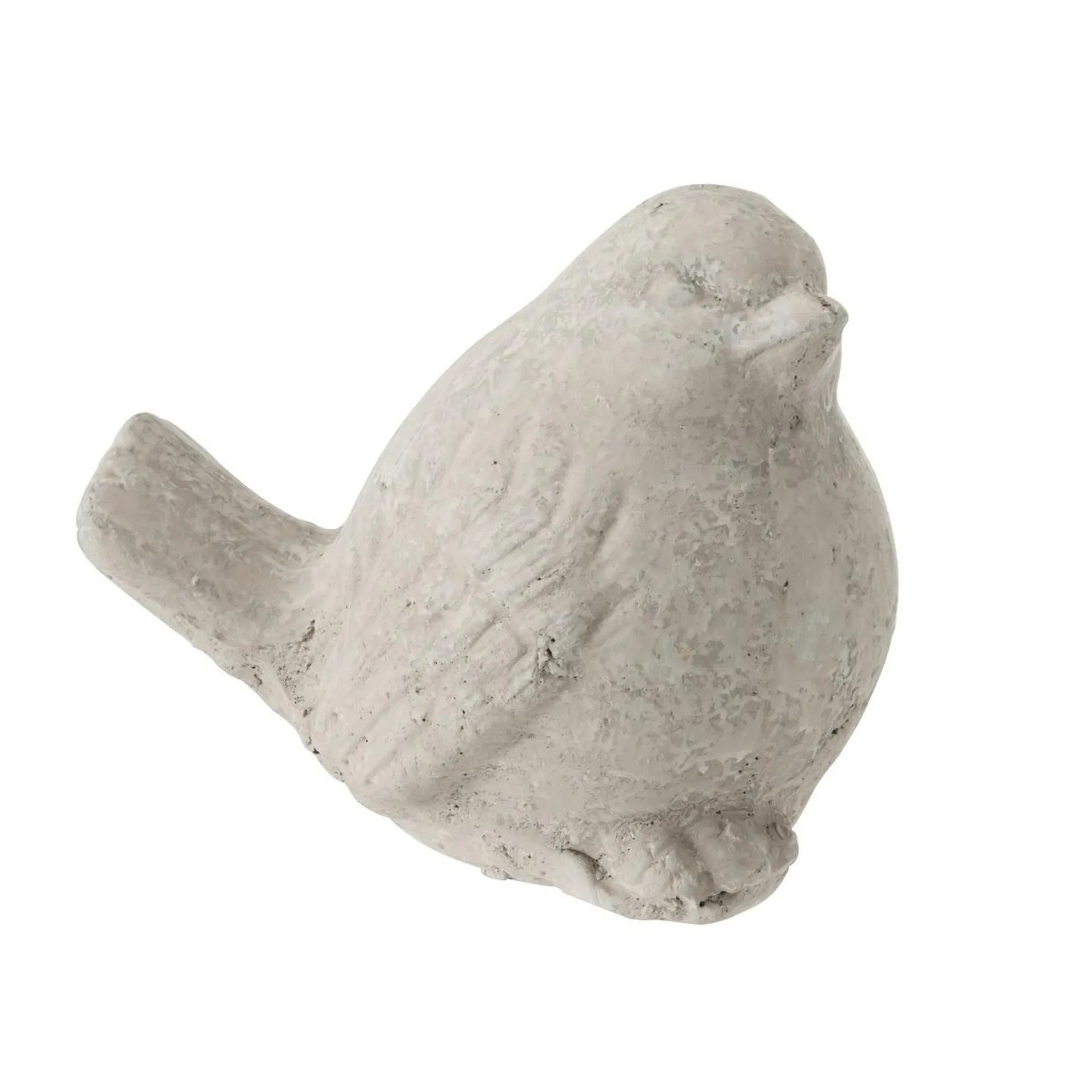 Figurine moineau - 18,5 x 13,5 x H 15 cm - Gris