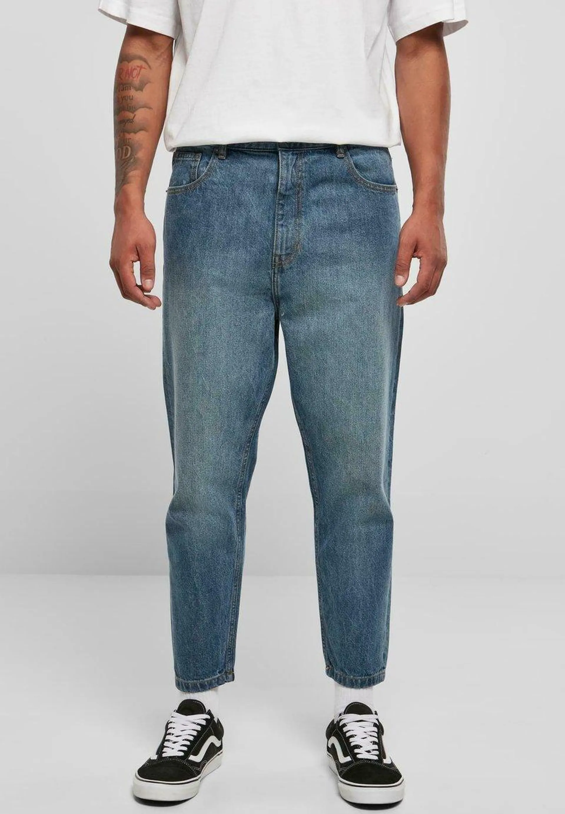 CROPPED TAPERED - Jeans Tapered Fit - middeepblue