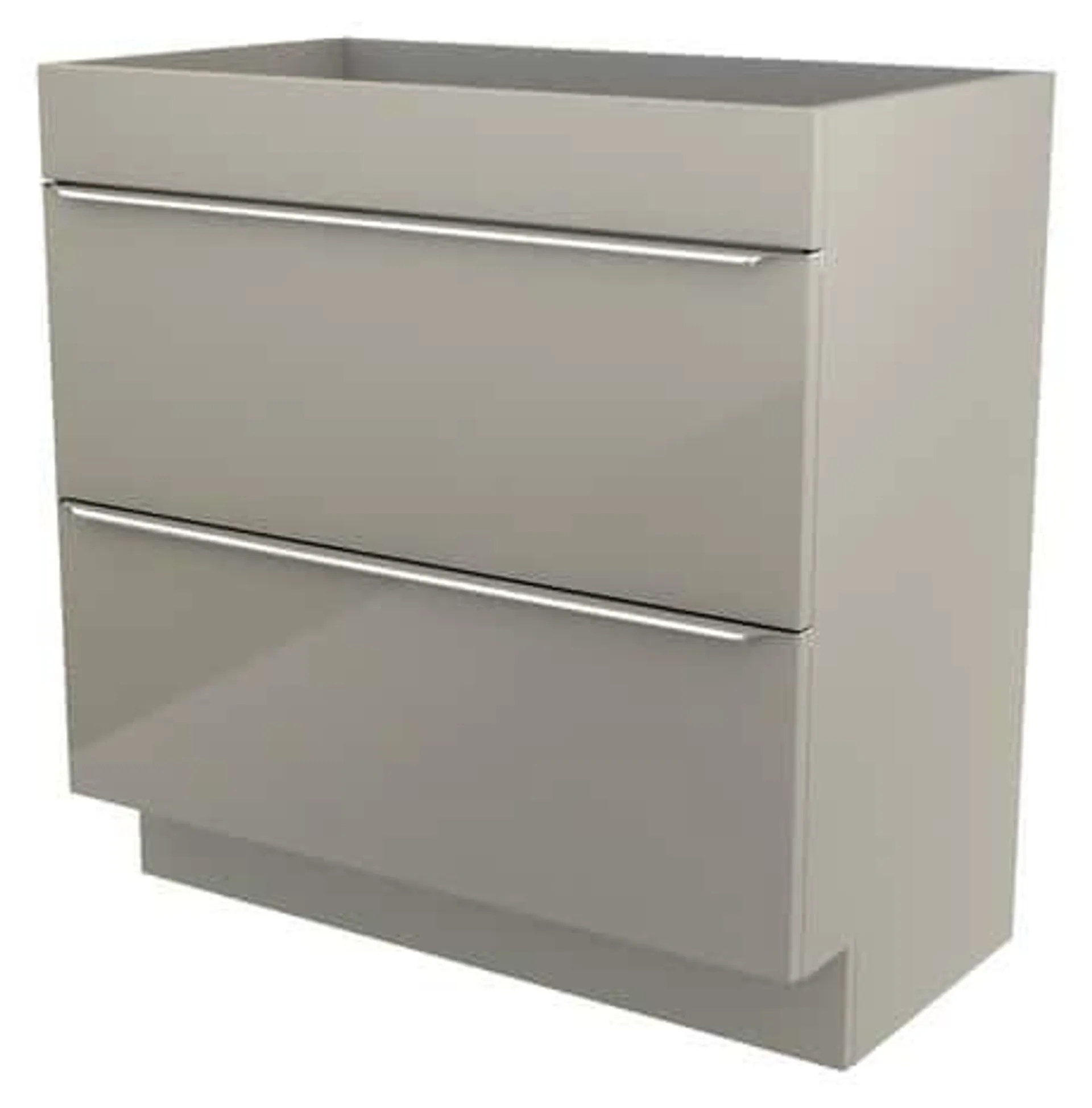 Meuble sous vasque à poser taupe "Imandra" L.80 x H.82 x P.45 cm - GoodHome