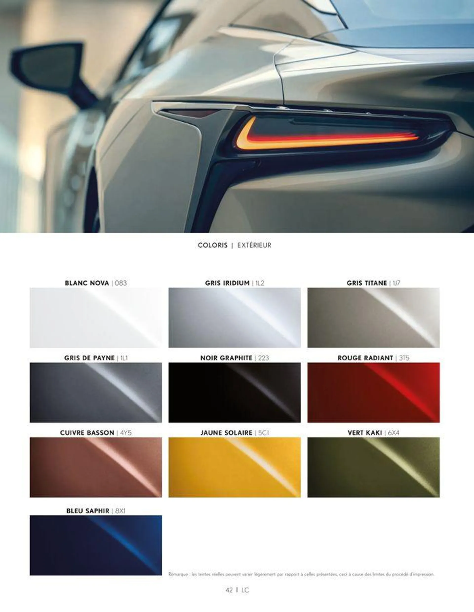 Lexus LC LC 500h et LC 500 du 24 juin au 28 février 2025 - Catalogue page 42