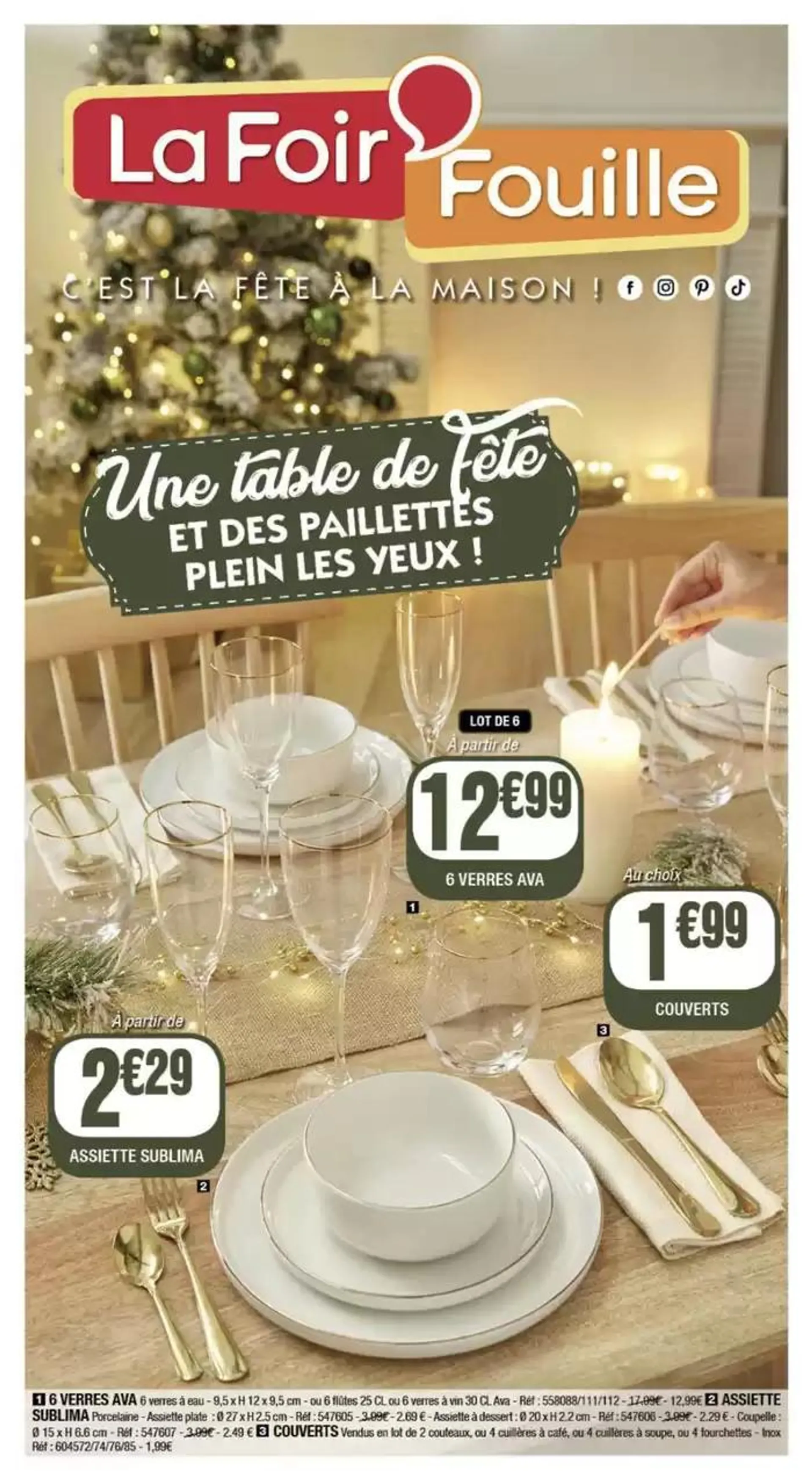 Une table de Fête et des pailletes plein les yeux ! du 26 novembre au 25 décembre 2024 - Catalogue page 1