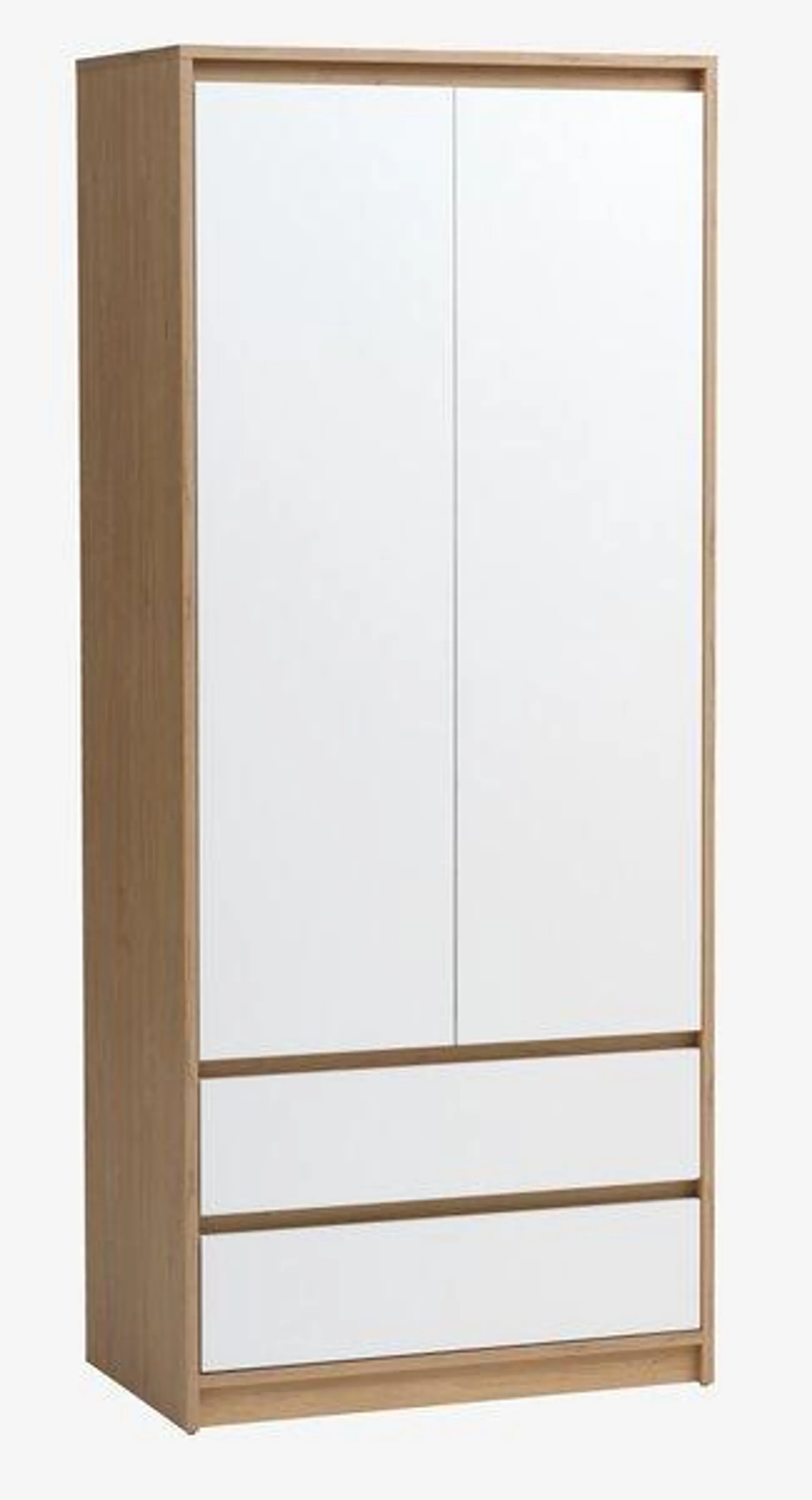 Armario BILLUND 80x193 blanco/roble