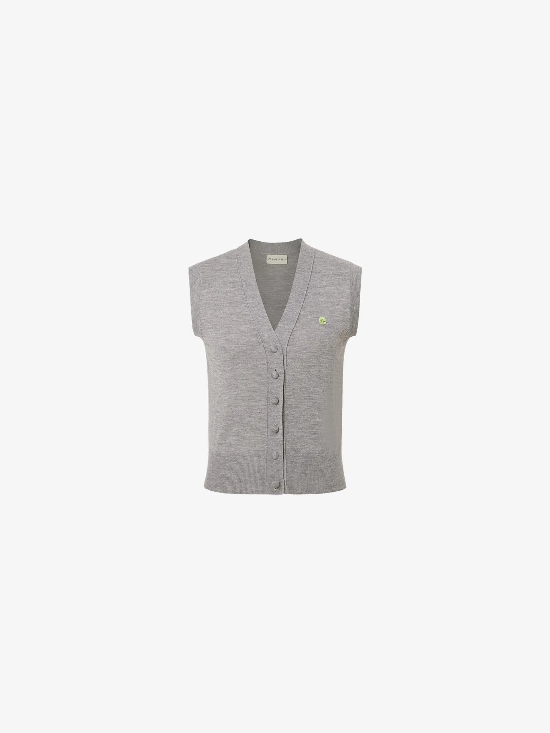 EVAN VEST IN GREY CASHMERE