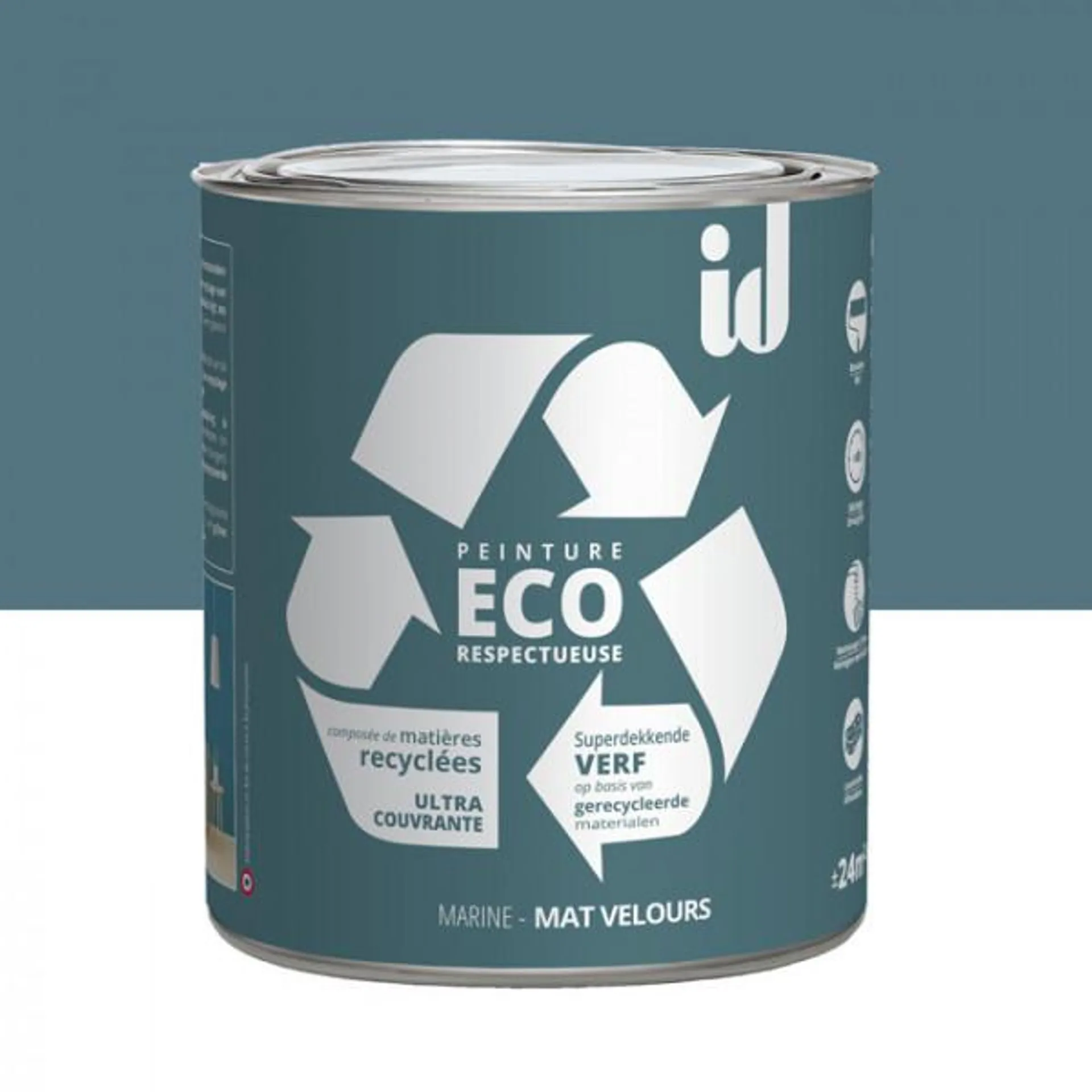 Peinture Eco responsable à base de matières recyclées lin mat-velours 0,5L