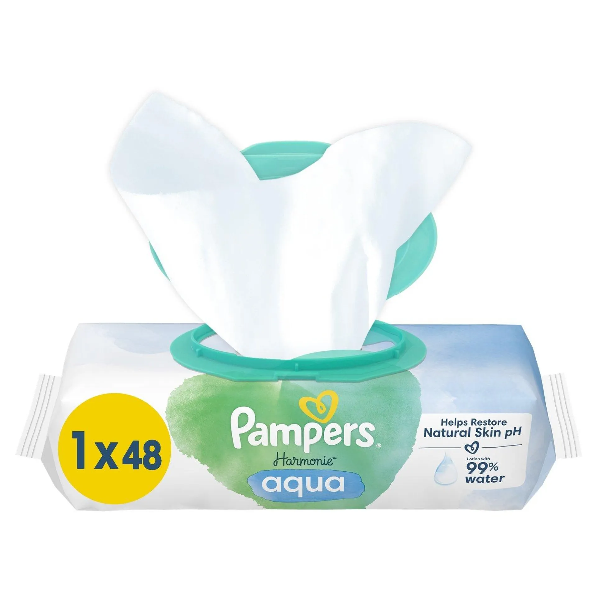 Lingettes Bébé Harmonie Aqua PAMPERS