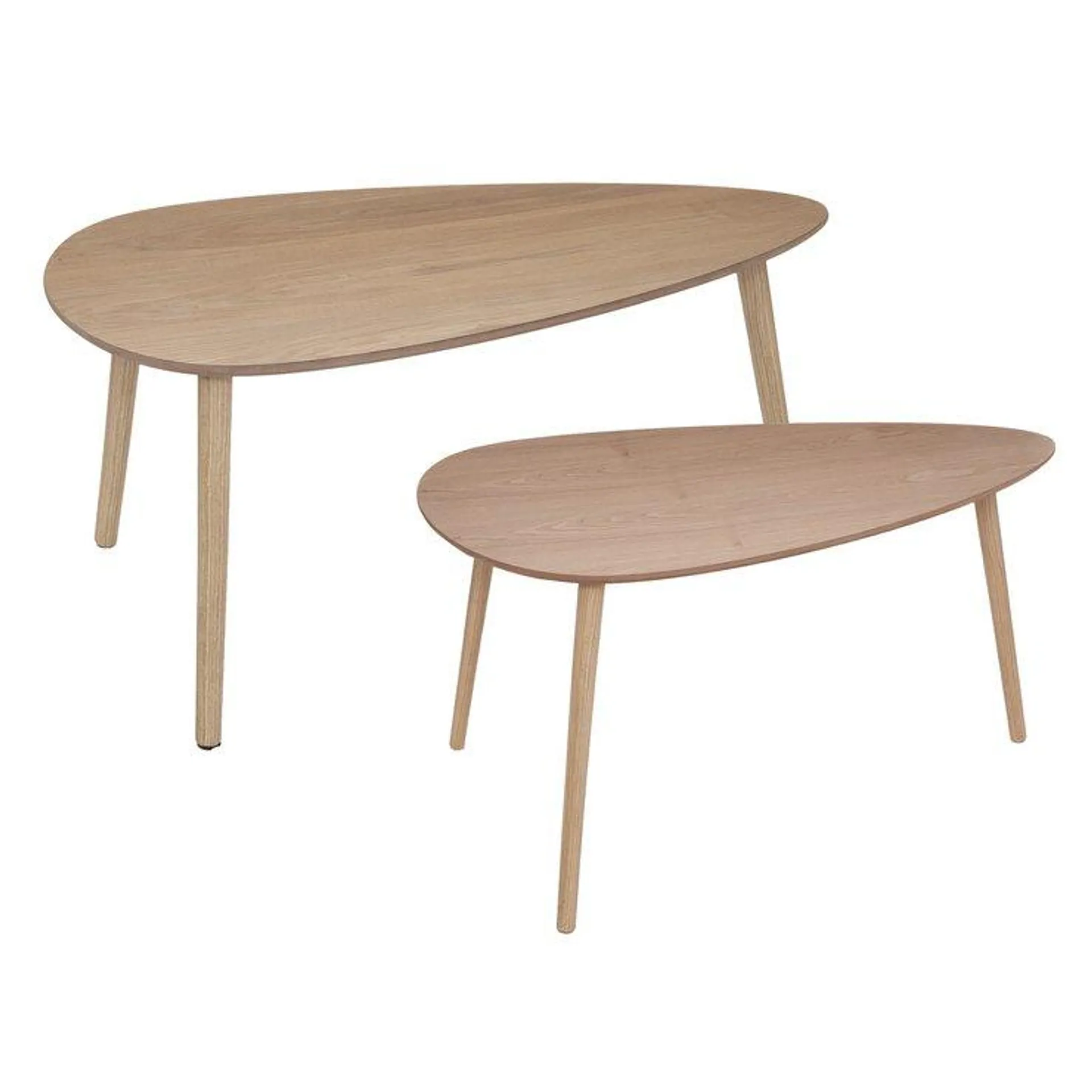 SET 2 TABLES BASSE MILEO NATUREL