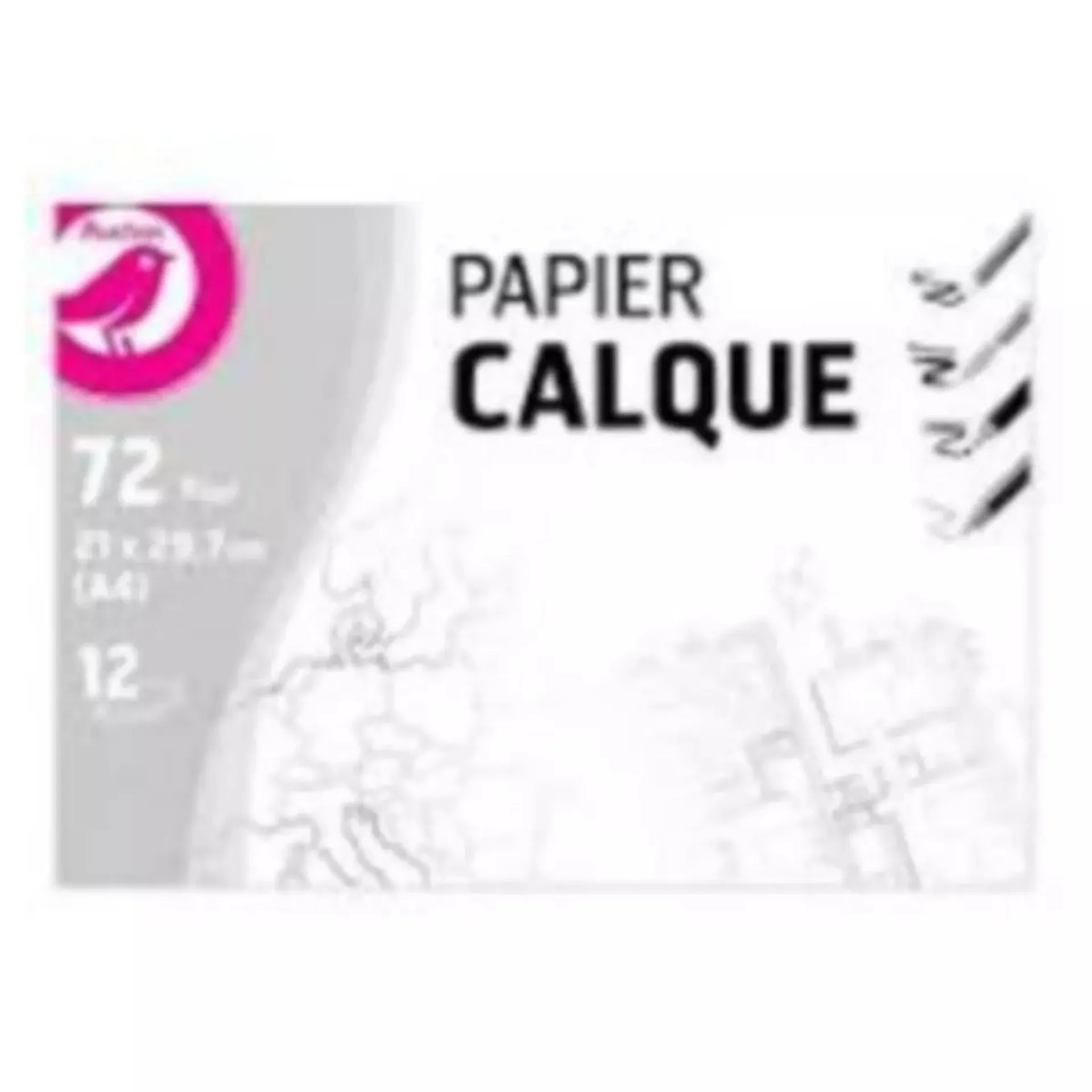 Pochette papier calque 12 feuilles A4