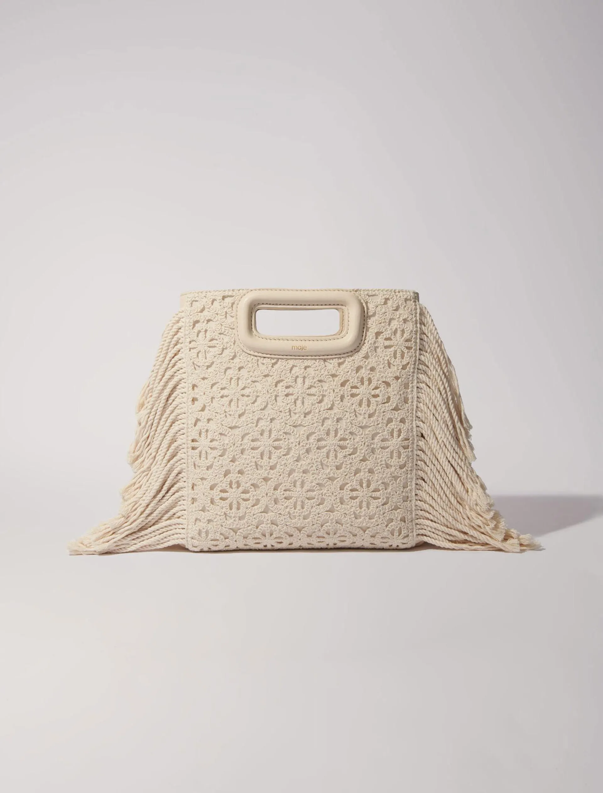 Sac M crochet et cuir lisse