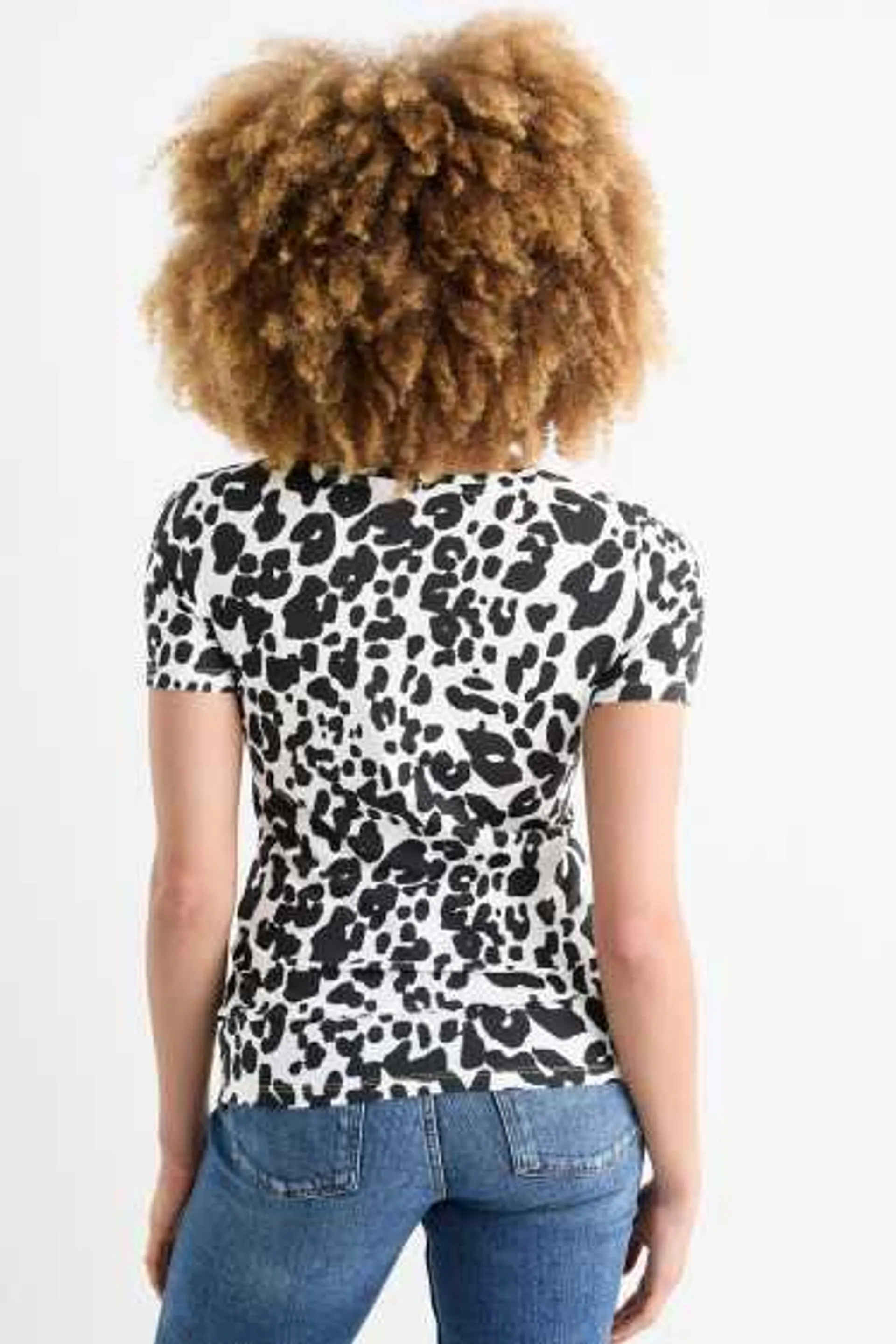 Basic T-shirt - leopard print