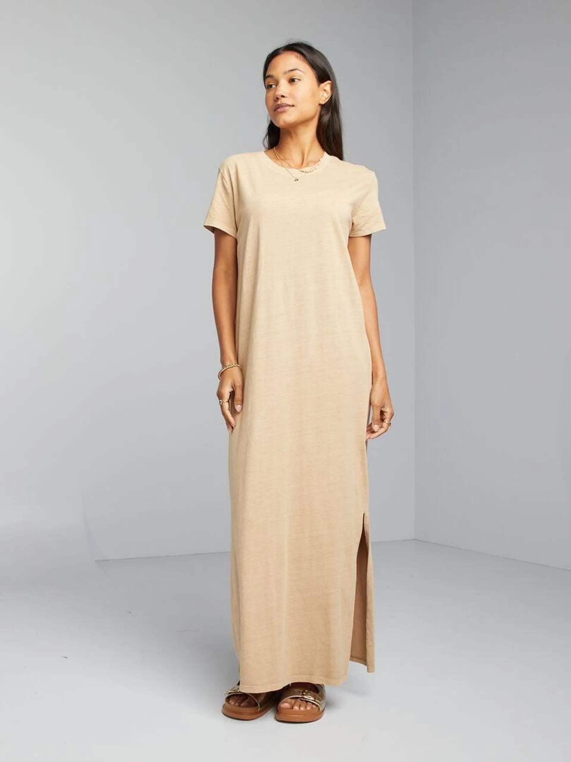 Robe T-shirt maxi - Beige