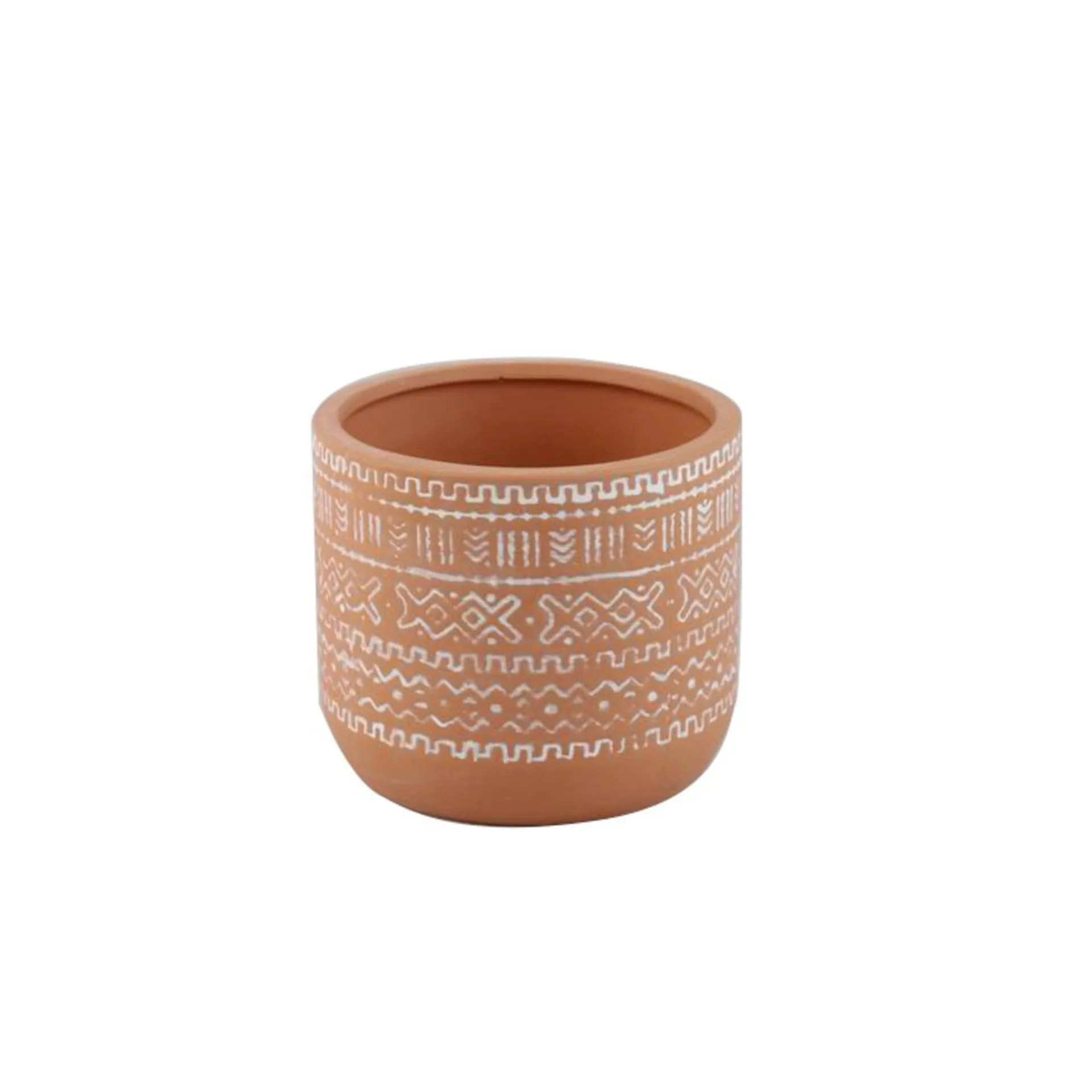 Cache-pot ethnique terracotta - ø 11 cm - MOOREA