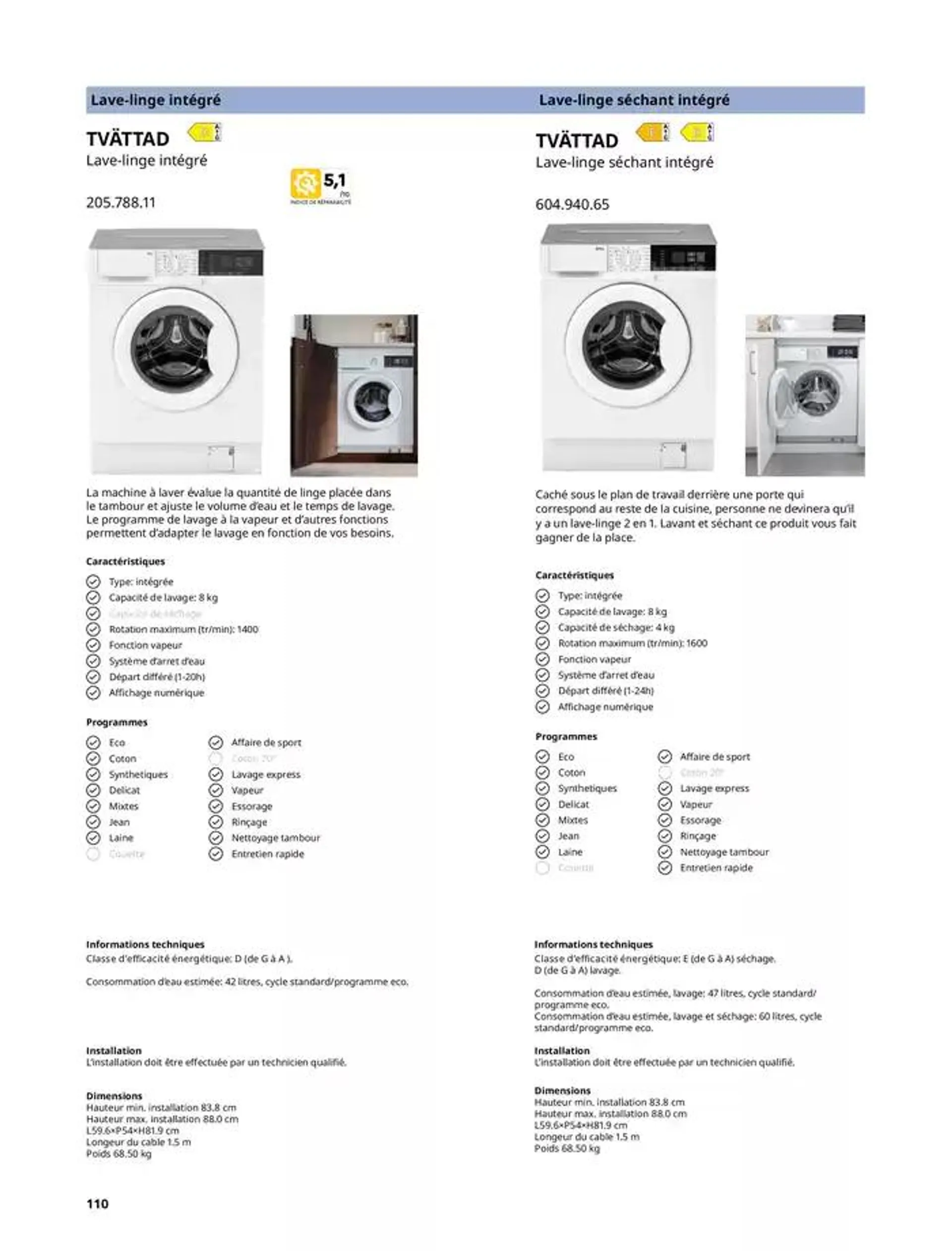 IKEA ÉLECTROMÉNAGER Guide d’achat 2025 du 1 octobre au 31 juillet 2025 - Catalogue page 102