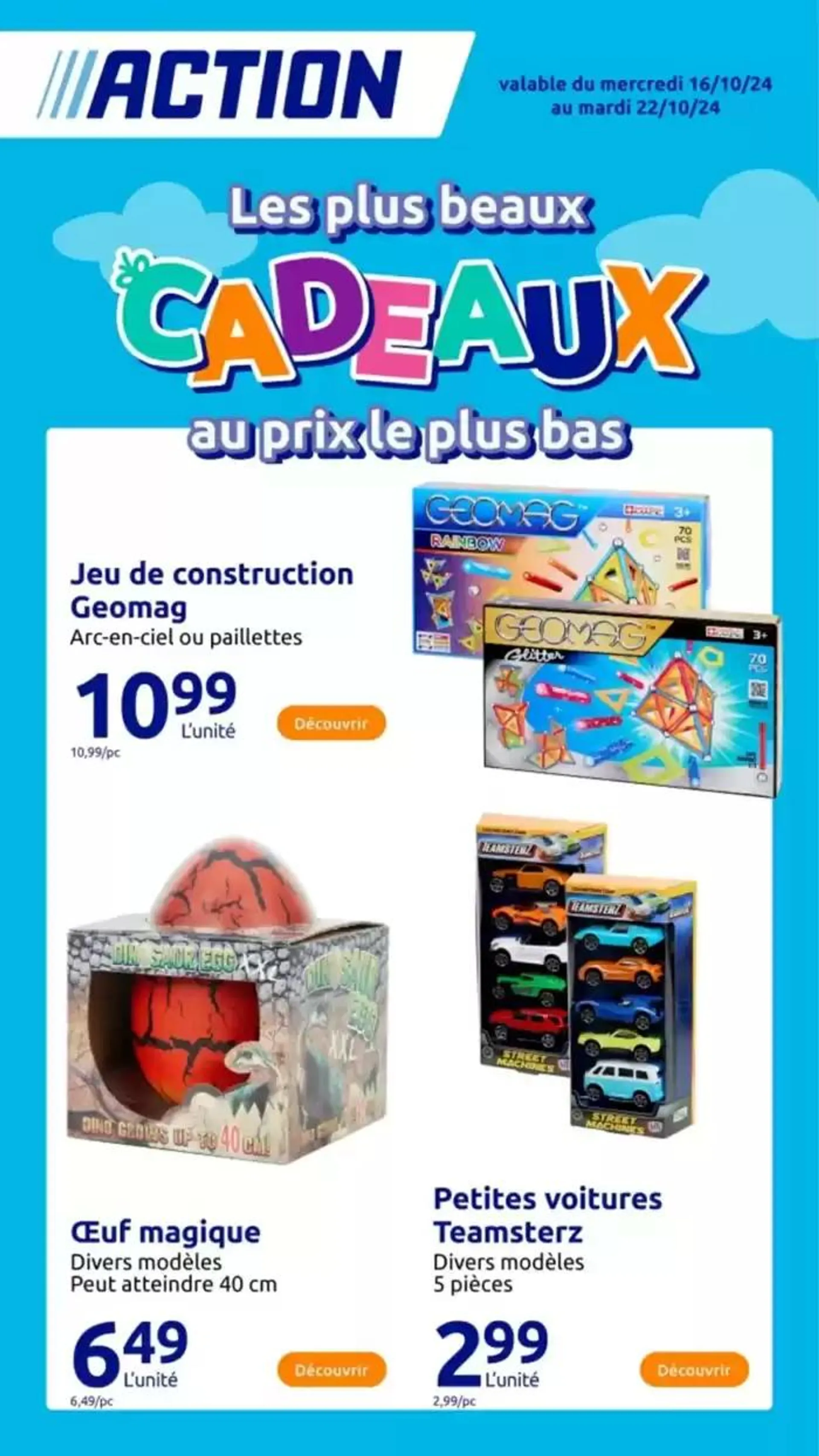 Les plus CADEAUX au prix le plus bas du 16 octobre au 22 octobre 2024 - Catalogue page 1