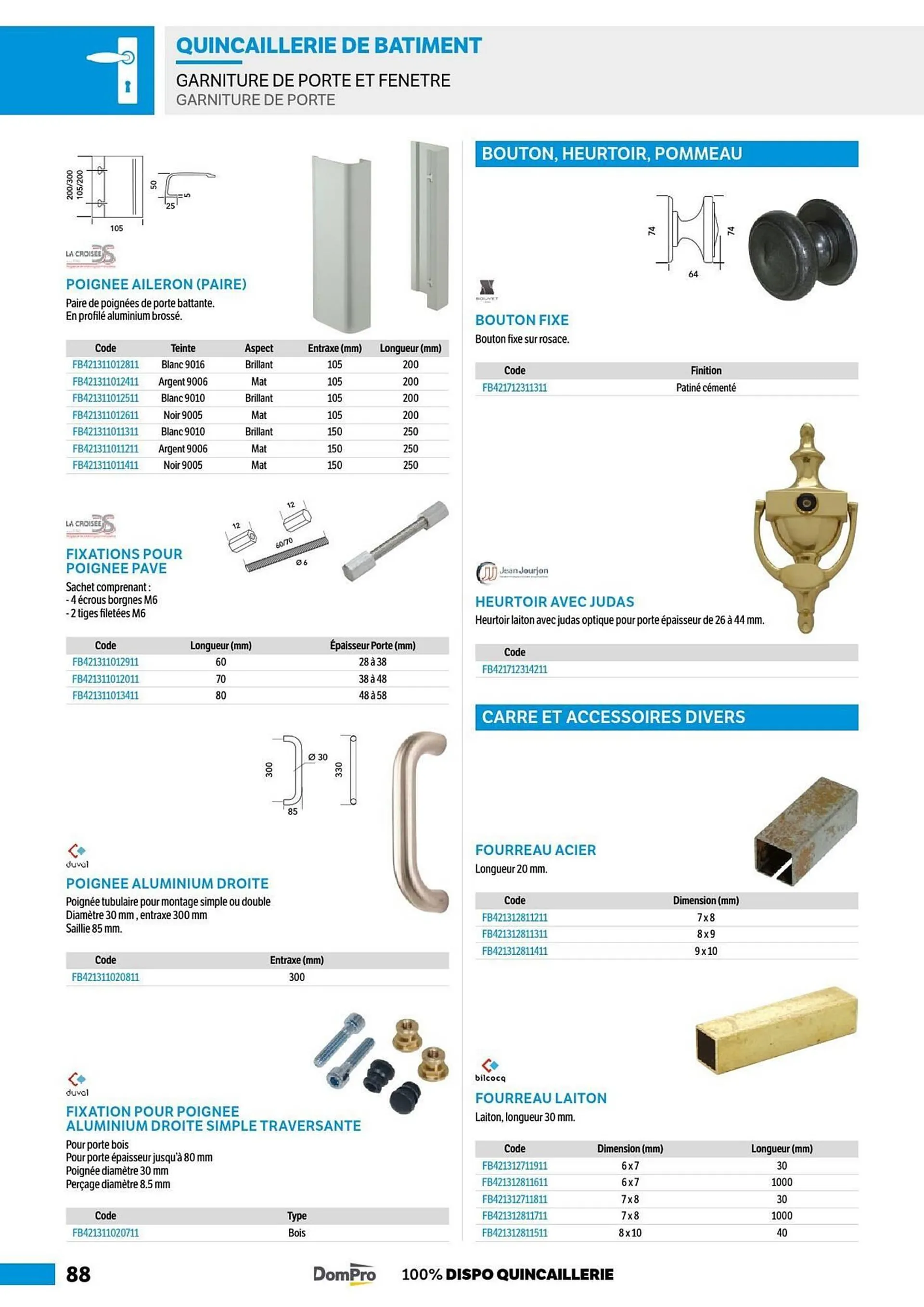 Catalogue DomPro du 8 juillet au 4 janvier 2025 - Catalogue page 88