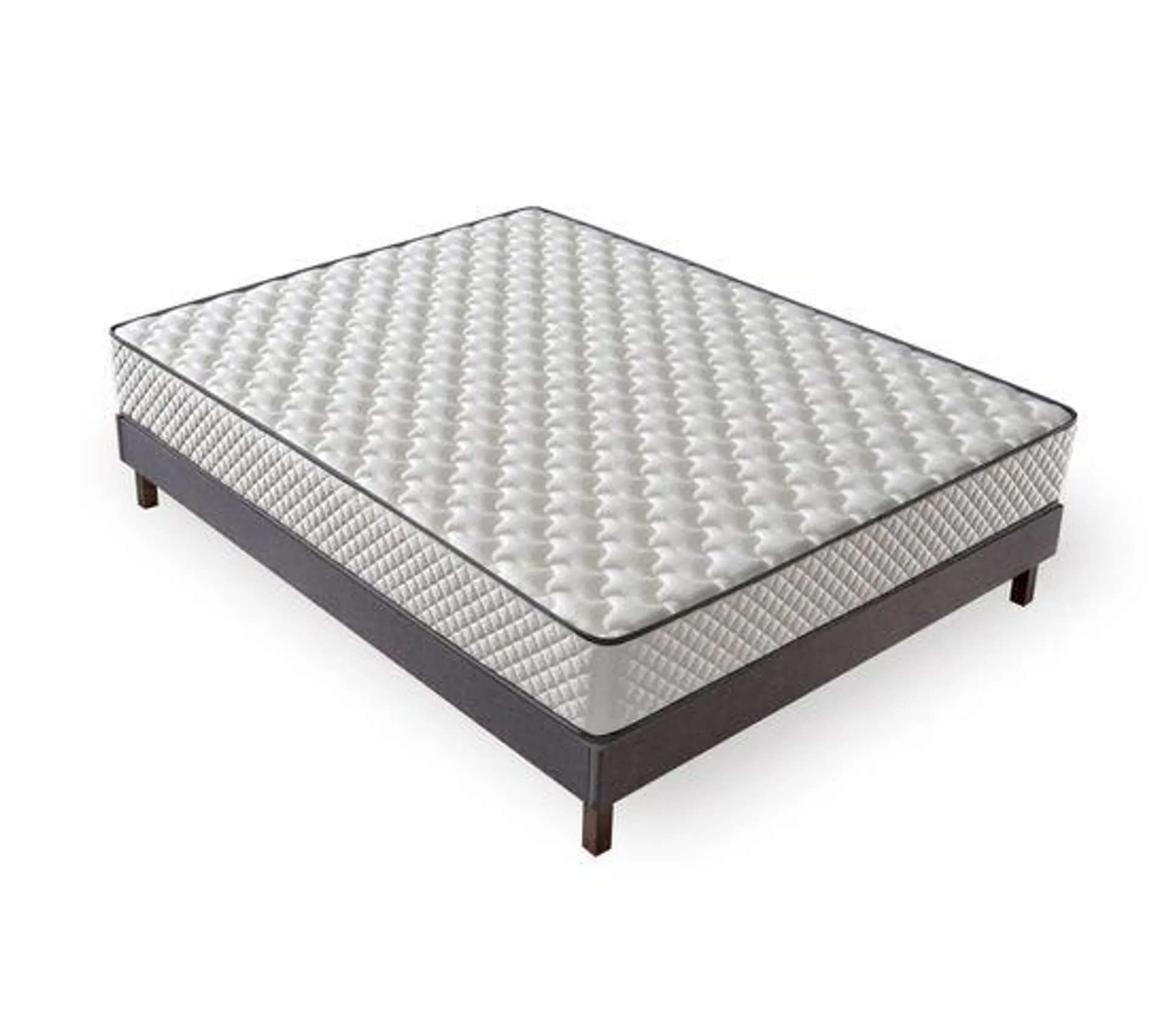 Ensemble 140x190 Matelas Mousse - H20cm + Sommier Kit- Confortable Et Ferme