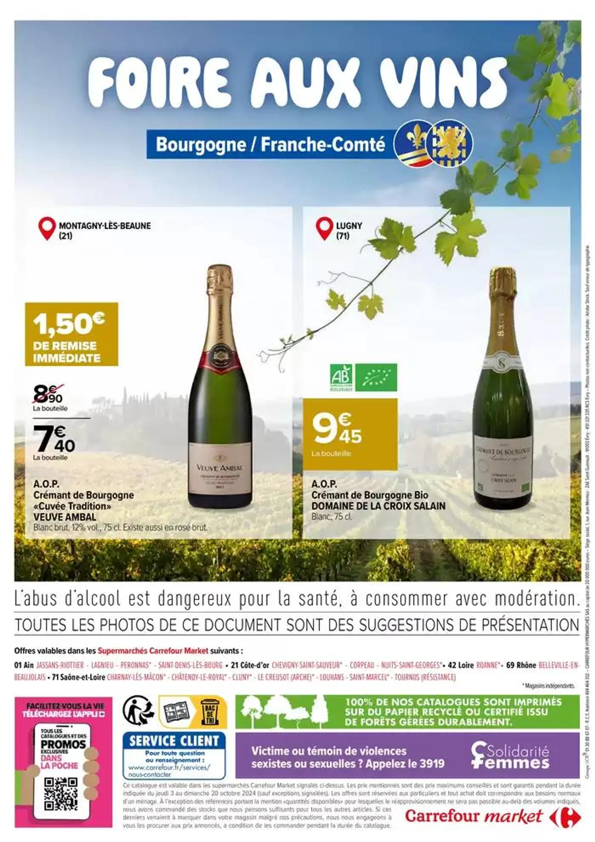 FOIRE AUX VINS BOURGOGNE / FRANCHE COMTÉ du 3 octobre au 20 octobre 2024 - Catalogue page 8