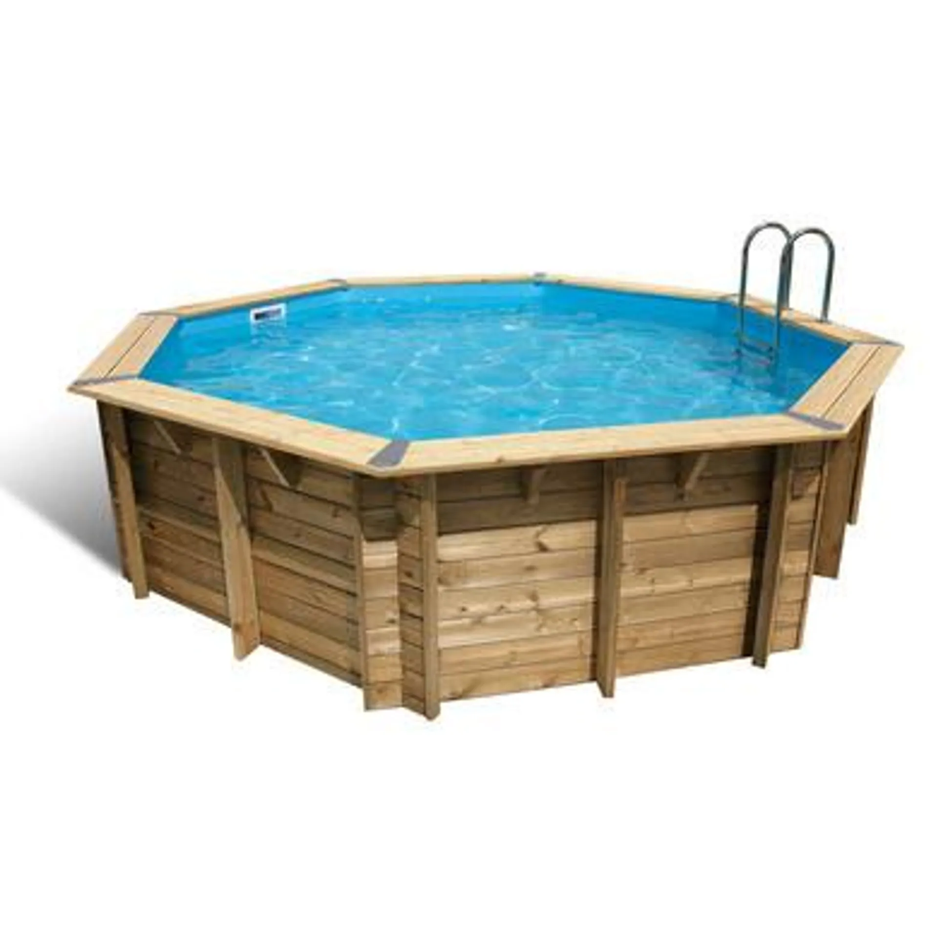 Piscine bois Océa ø 4,30 m x H. 1,20 m - Liner bleu