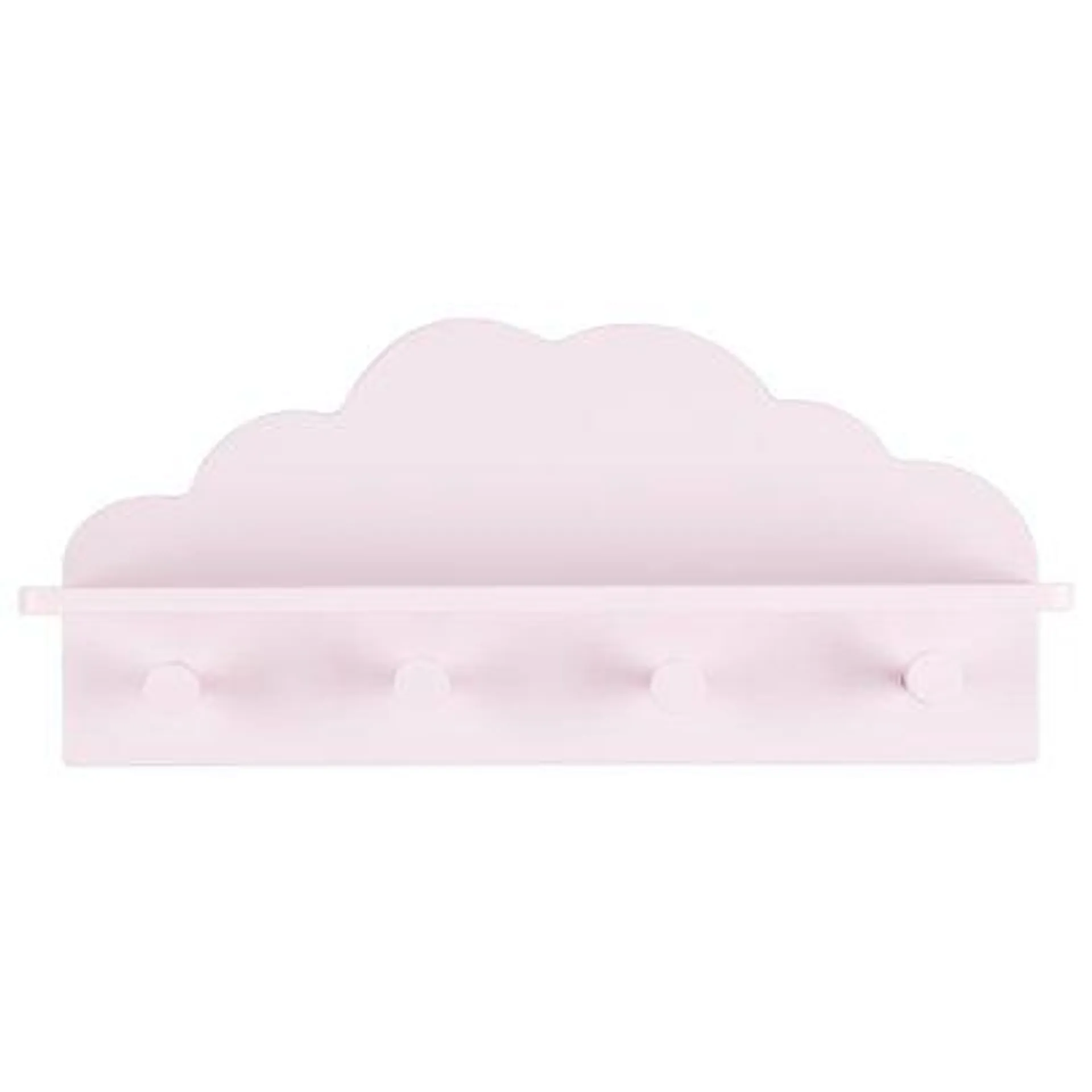 Patère avec étagère en nuage rose