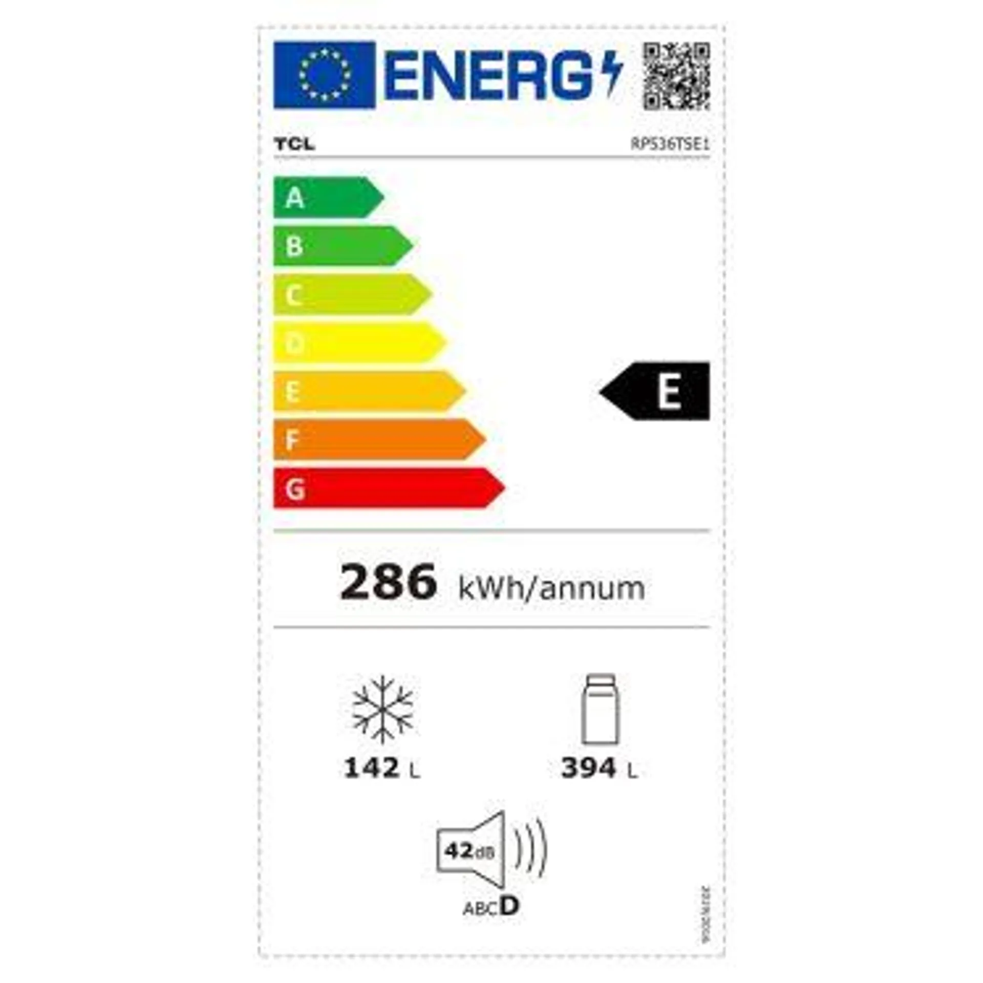 Réfrigérateur 2Portes TCL RP536TSE1