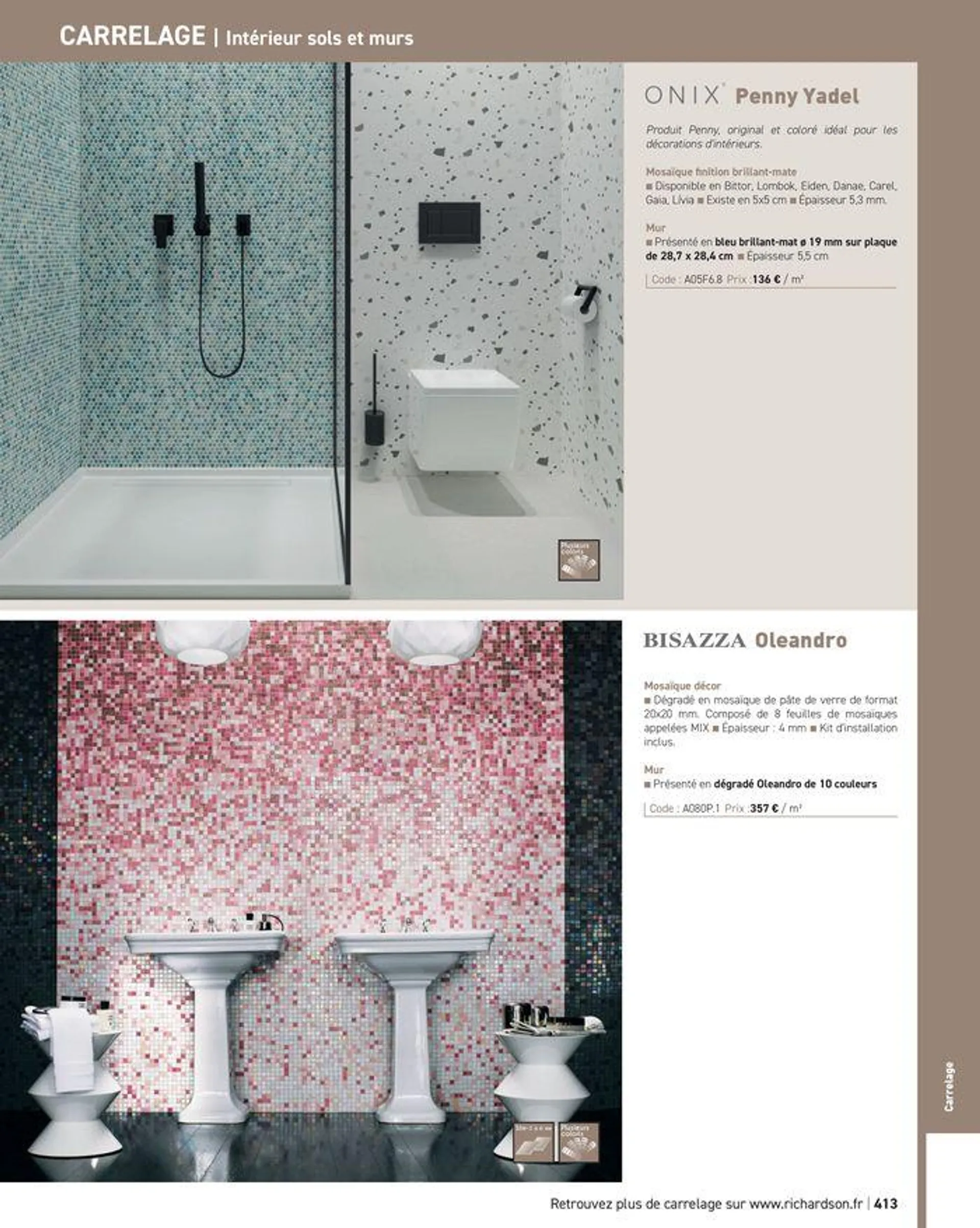 Salle de bains et carrelage 2024 du 23 mai au 31 décembre 2024 - Catalogue page 415