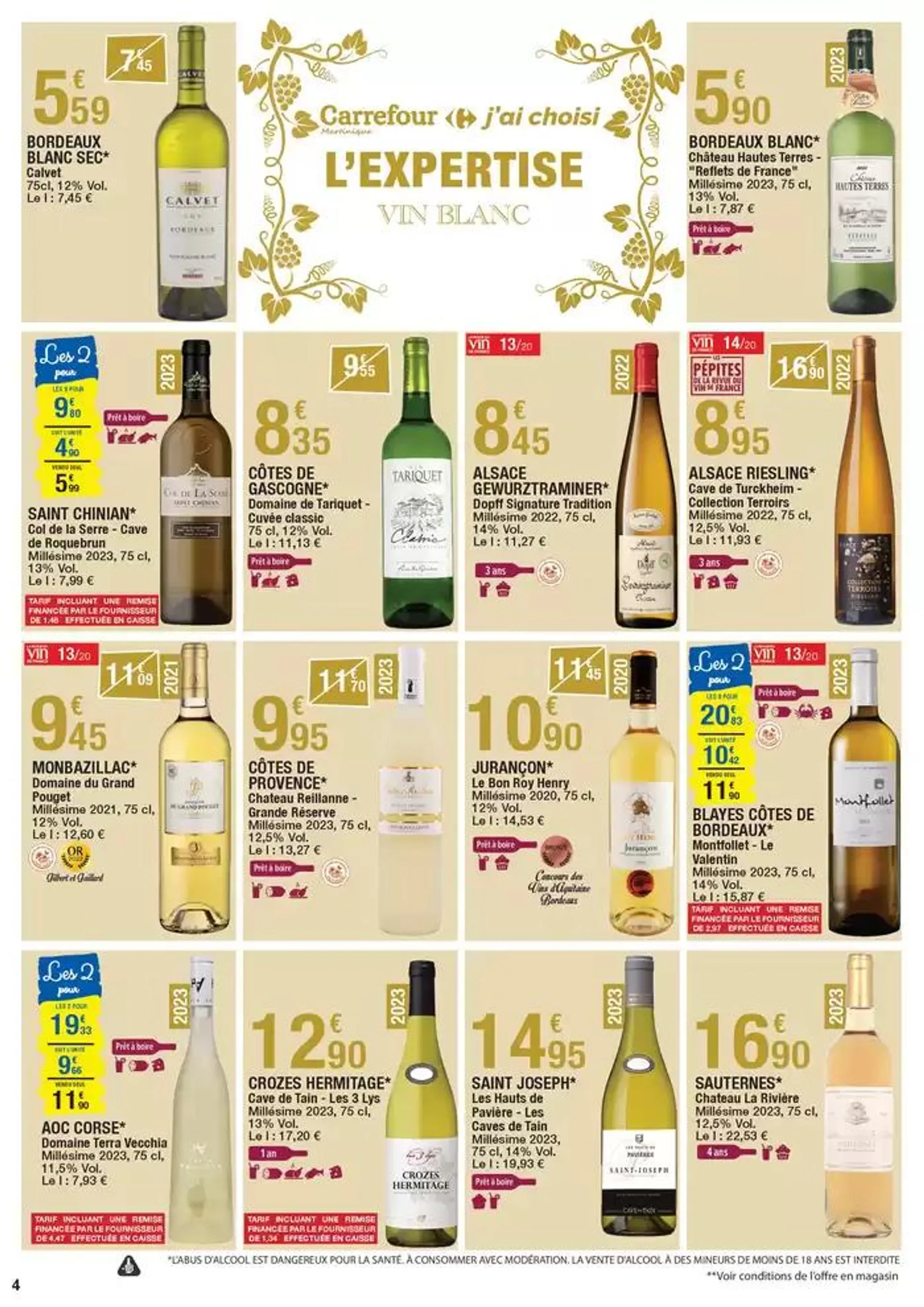 Carrefour FOIRE AUX VINS du 9 octobre au 20 octobre 2024 - Catalogue page 4