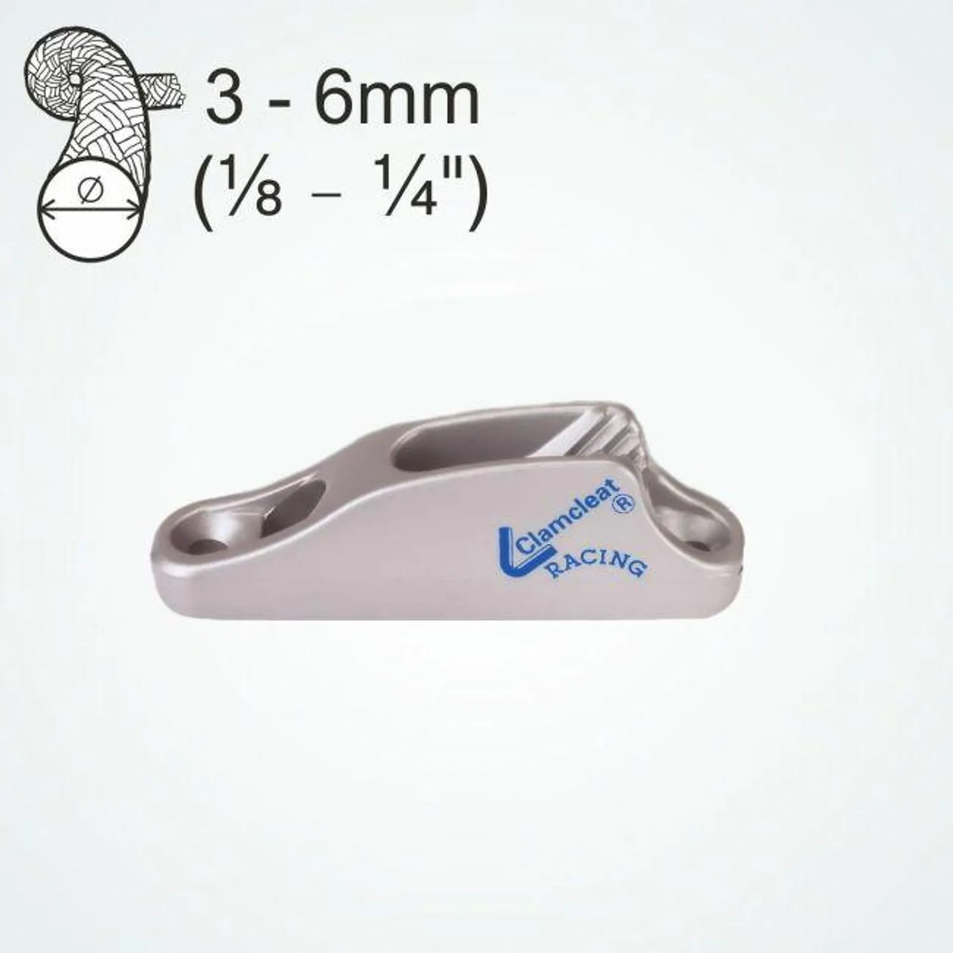 TAQUET CLAMCLEAT CL702 ALU - CORDAGE Ø3-6 MM