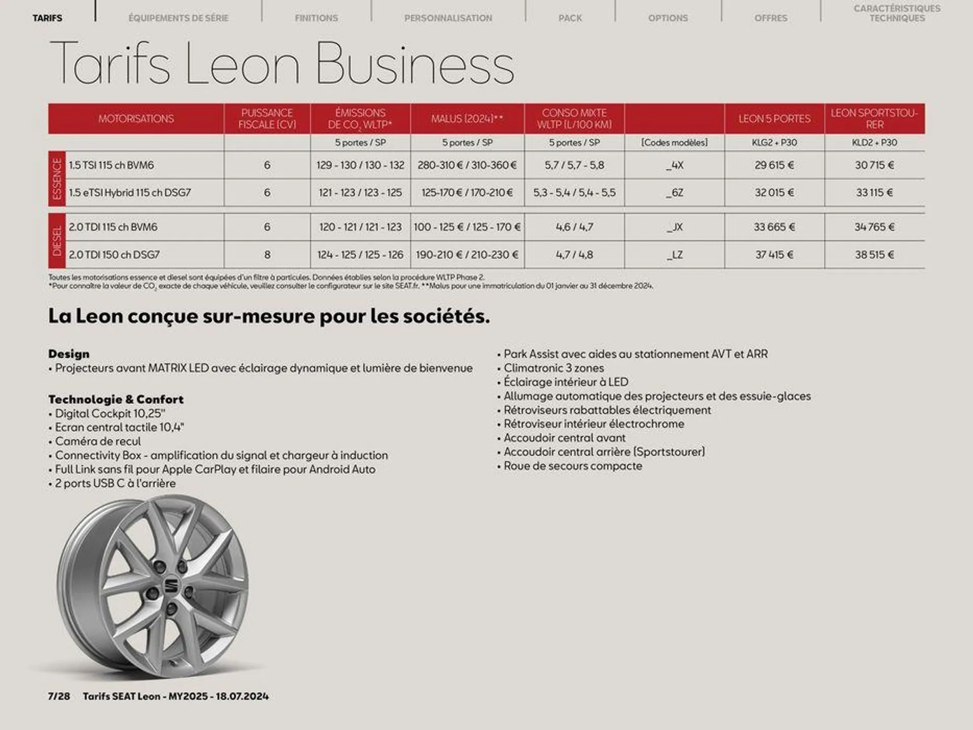 SEAT Leon 5 portes du 24 juillet au 24 juillet 2025 - Catalogue page 7