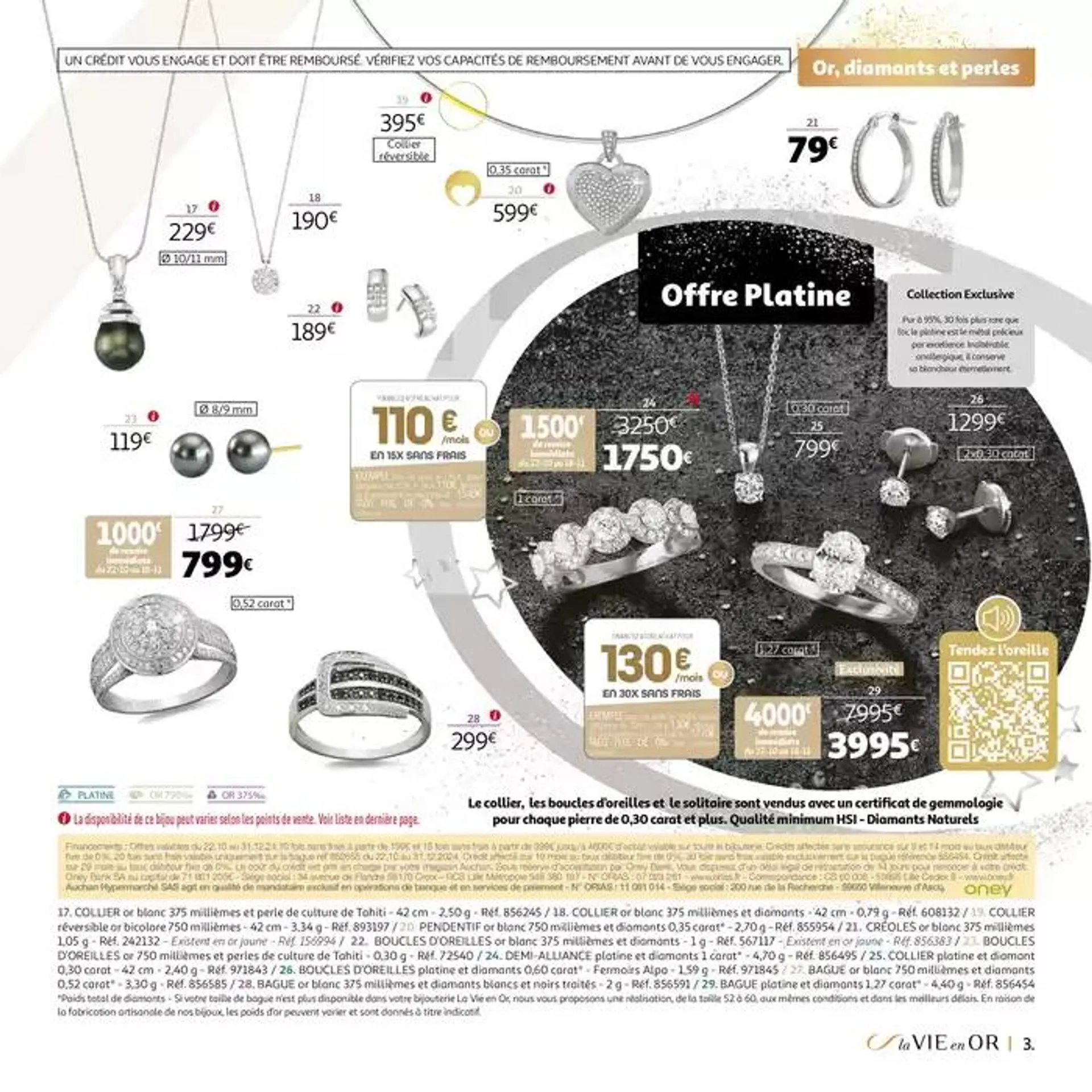 La VIE en OR : collection cadeaux bijoux du 22 octobre au 31 décembre 2024 - Catalogue page 3