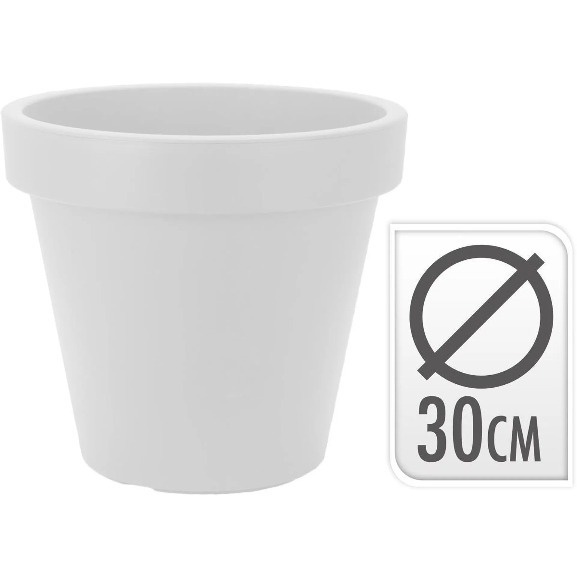 Cache-pot - ø 30 x H 26 cm - Blanc