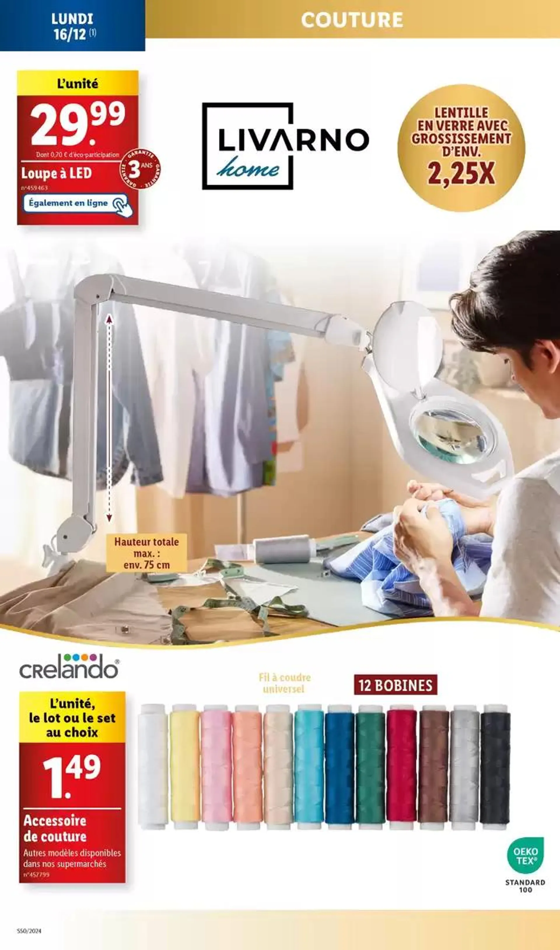 Lidl vous propose une large gamme de matériel de couture pour devenir un professionnel. du 16 décembre au 19 décembre 2024 - Catalogue page 2