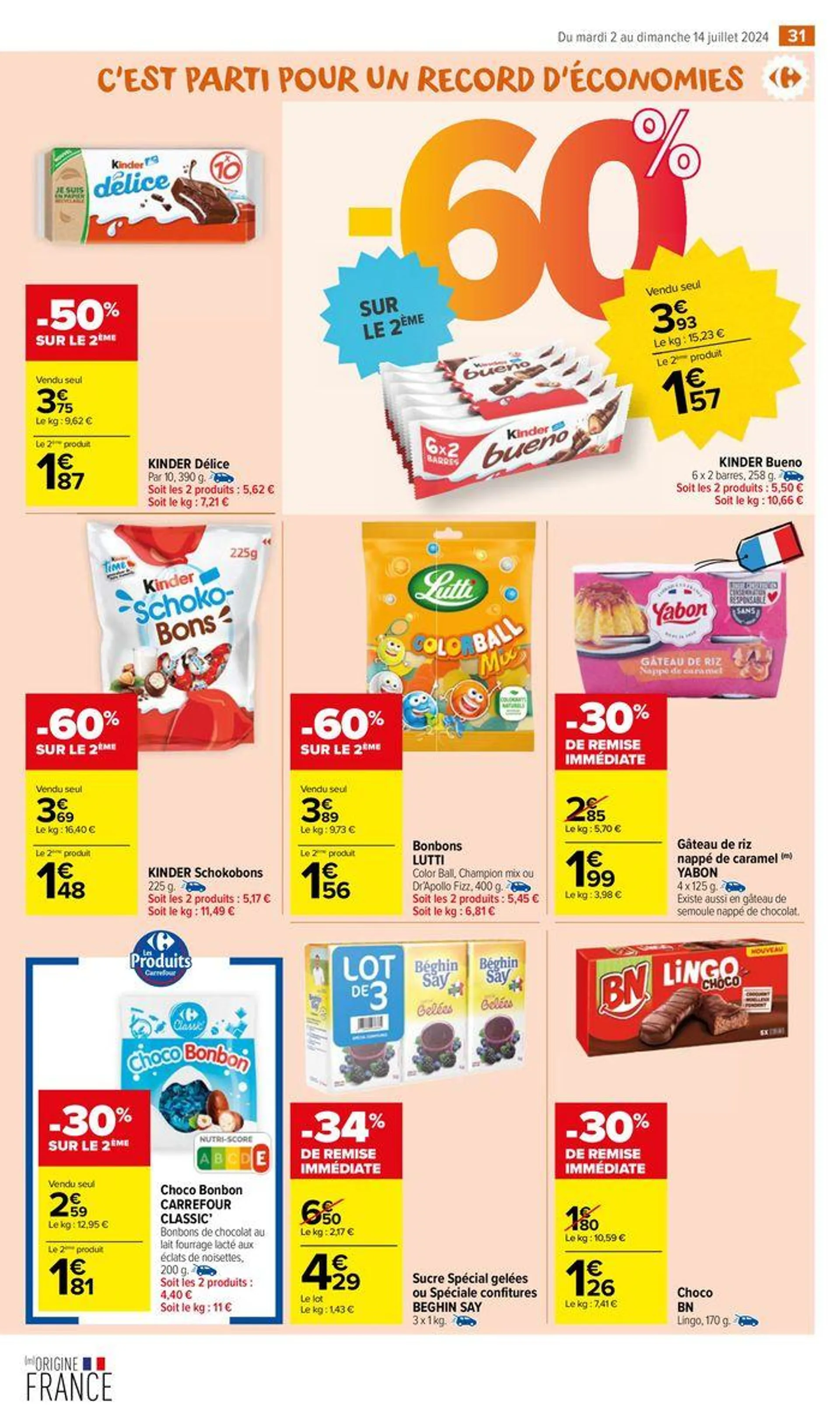 -50% sur le deuxième du 2 juillet au 14 juillet 2024 - Catalogue page 35