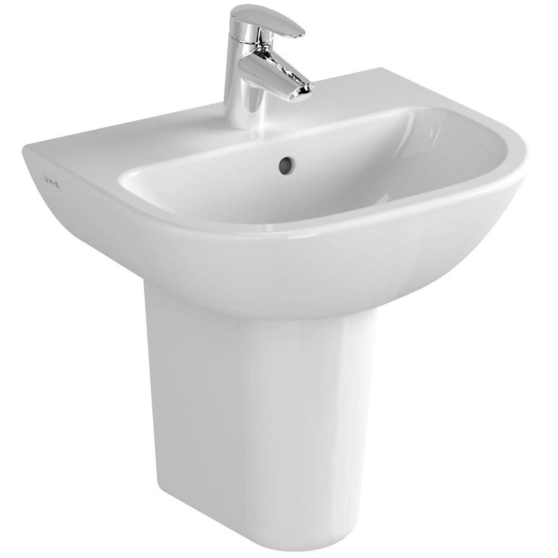 Lave-mains trou central S20 - Blanc - 45 cm - Vitra