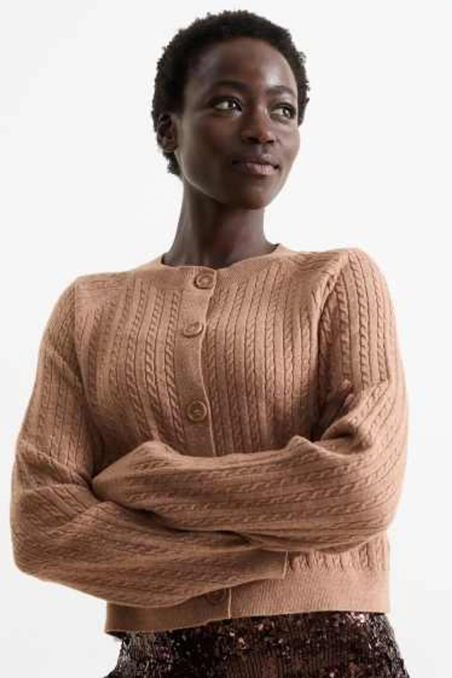 Cardigan - cable knit pattern