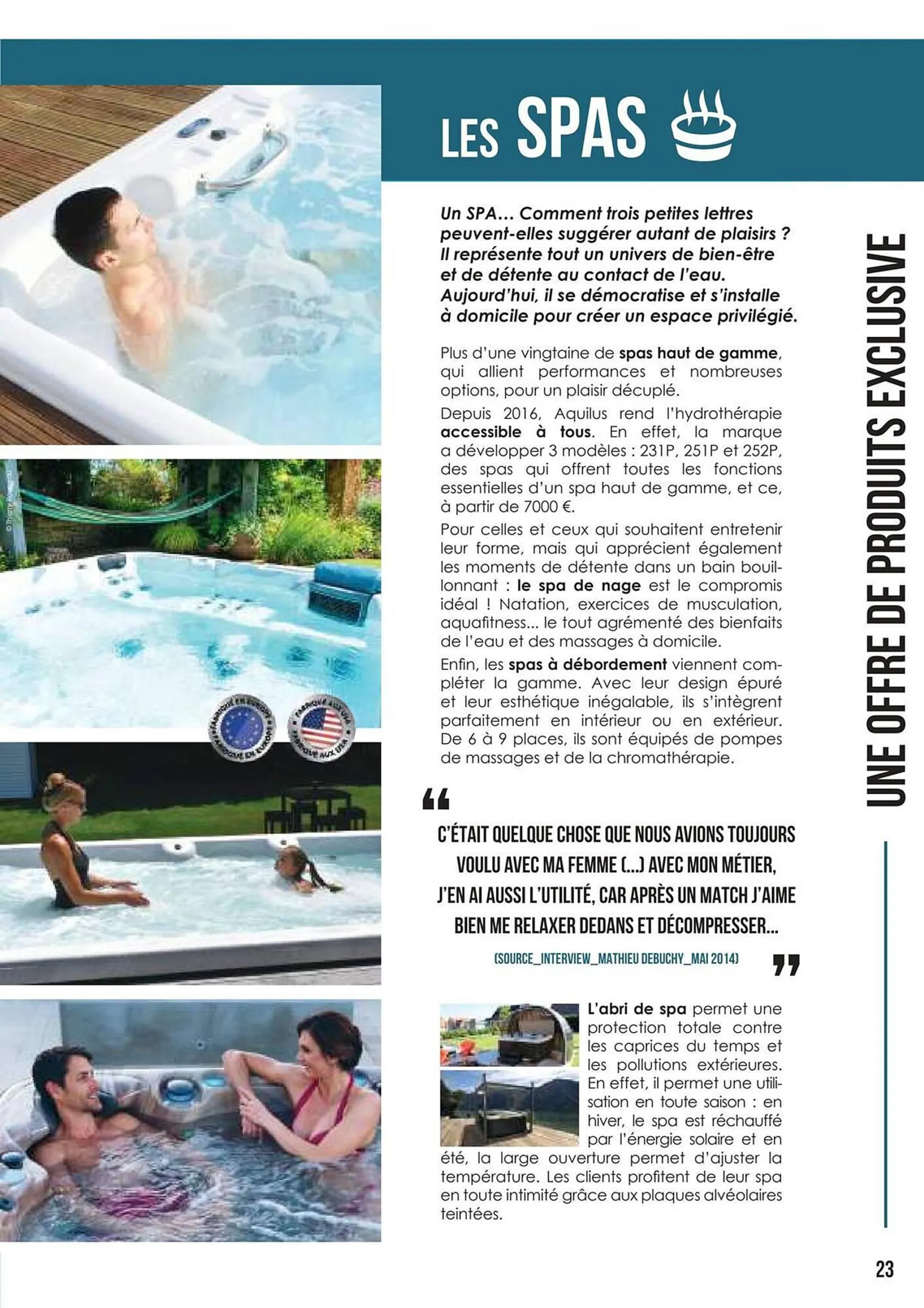 Catalogue Aquilus Piscines du 23 octobre au 31 décembre 2023 - Catalogue page 23