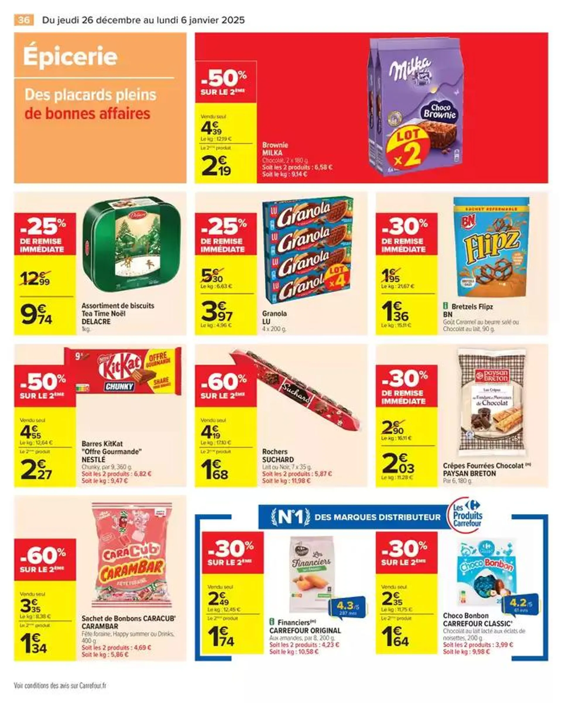 - 50% SUR LE 2ÈME PRODUIT du 26 décembre au 6 janvier 2025 - Catalogue page 42