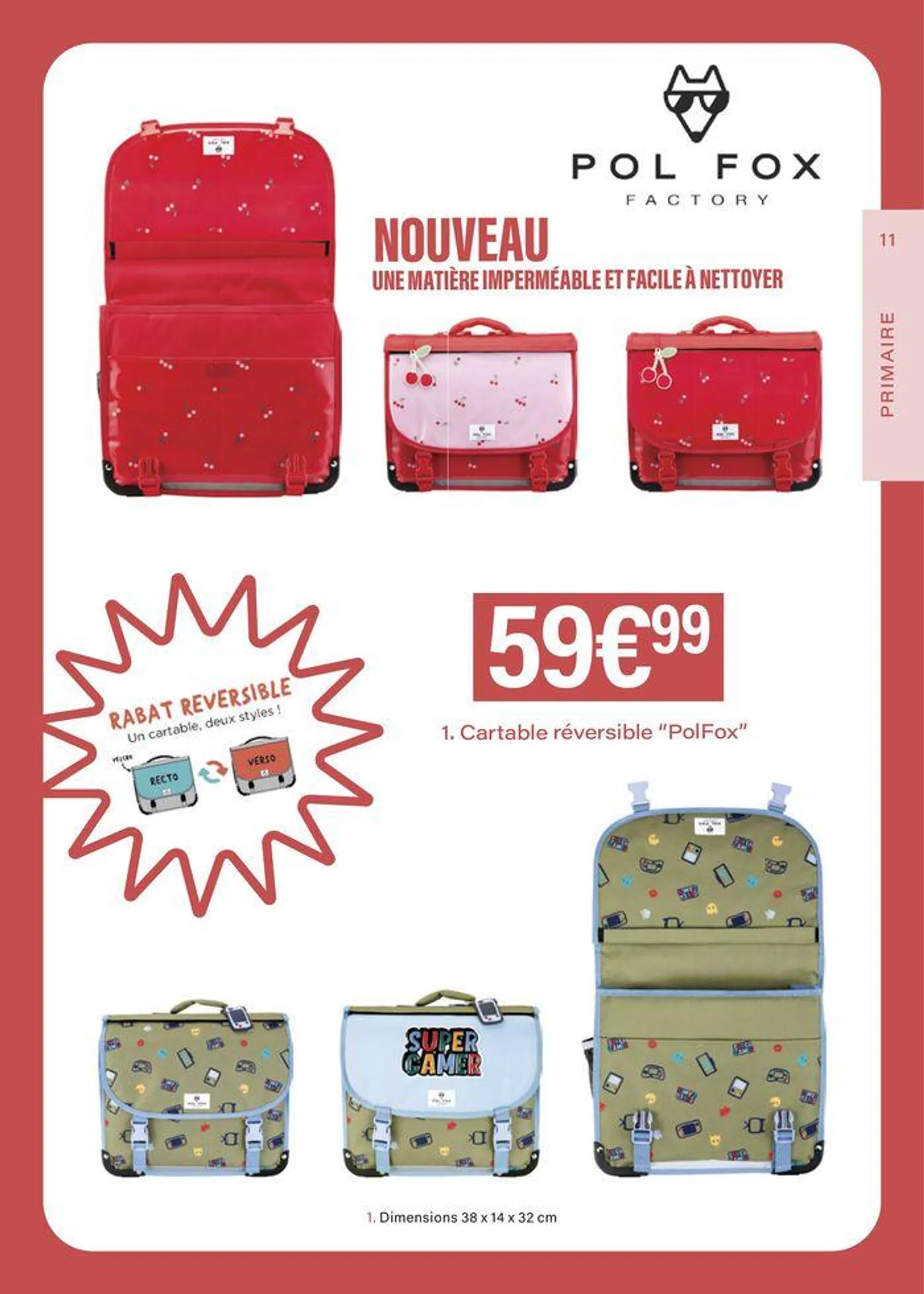 DES CARTABLES EN PLEIN ÉTÉ, ILS ONT INTÉRÊT À ÊTRE BEAUX. du 27 juin au 8 septembre 2024 - Catalogue page 11