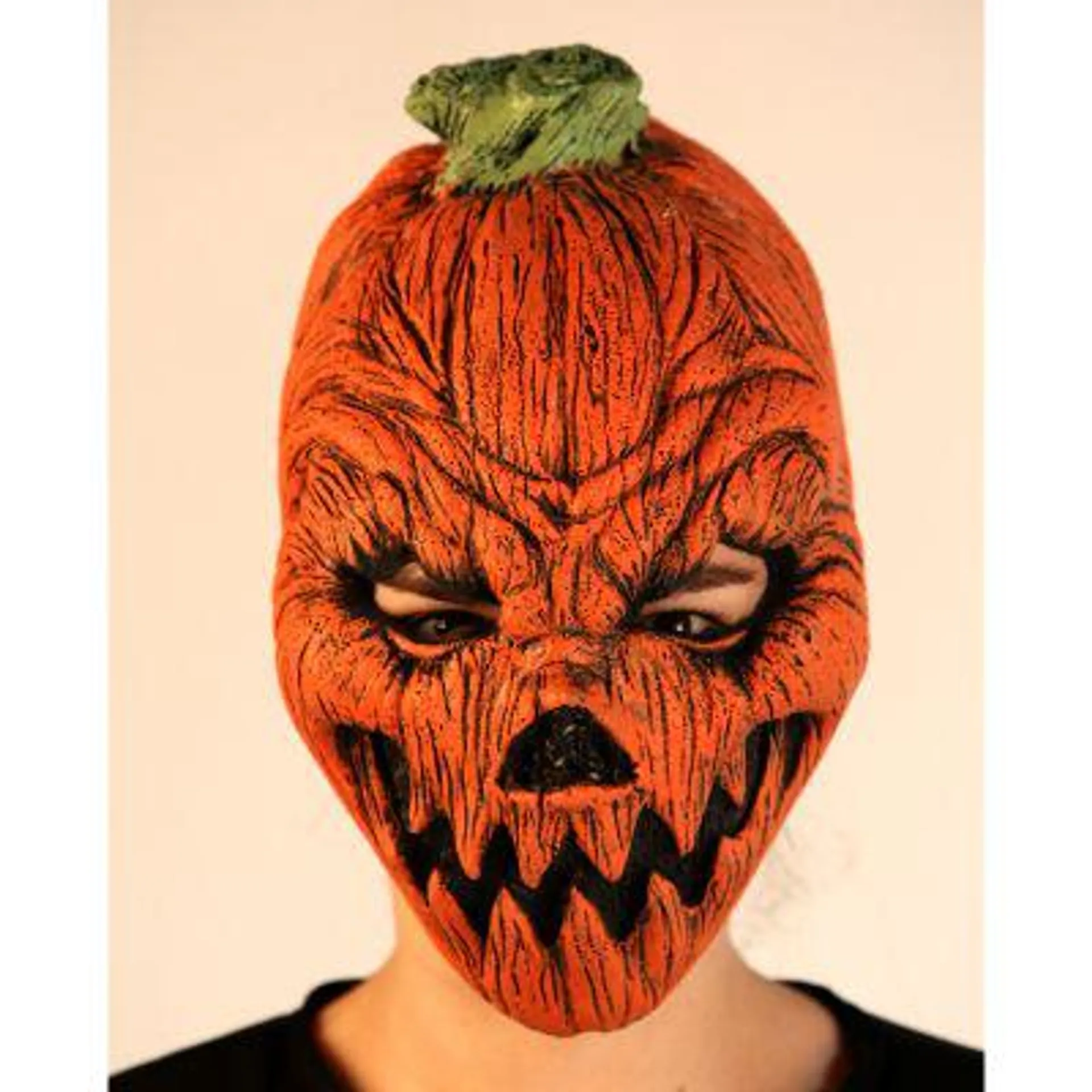 Masque Intégral en Latex de Citrouille Démoniaque