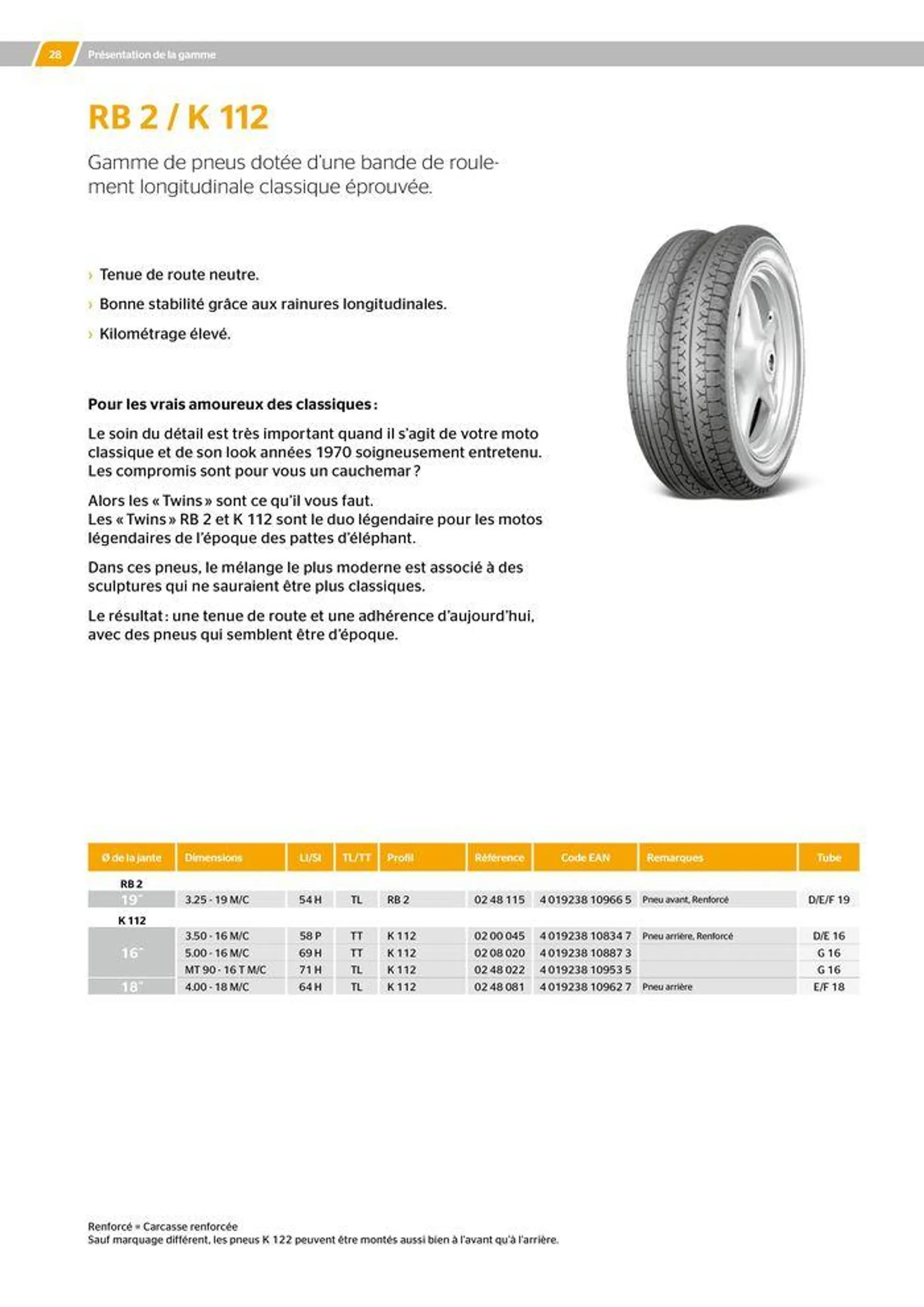 CONTINENTAL : Barème de facturation 2023 du 21 mai au 31 décembre 2024 - Catalogue page 28