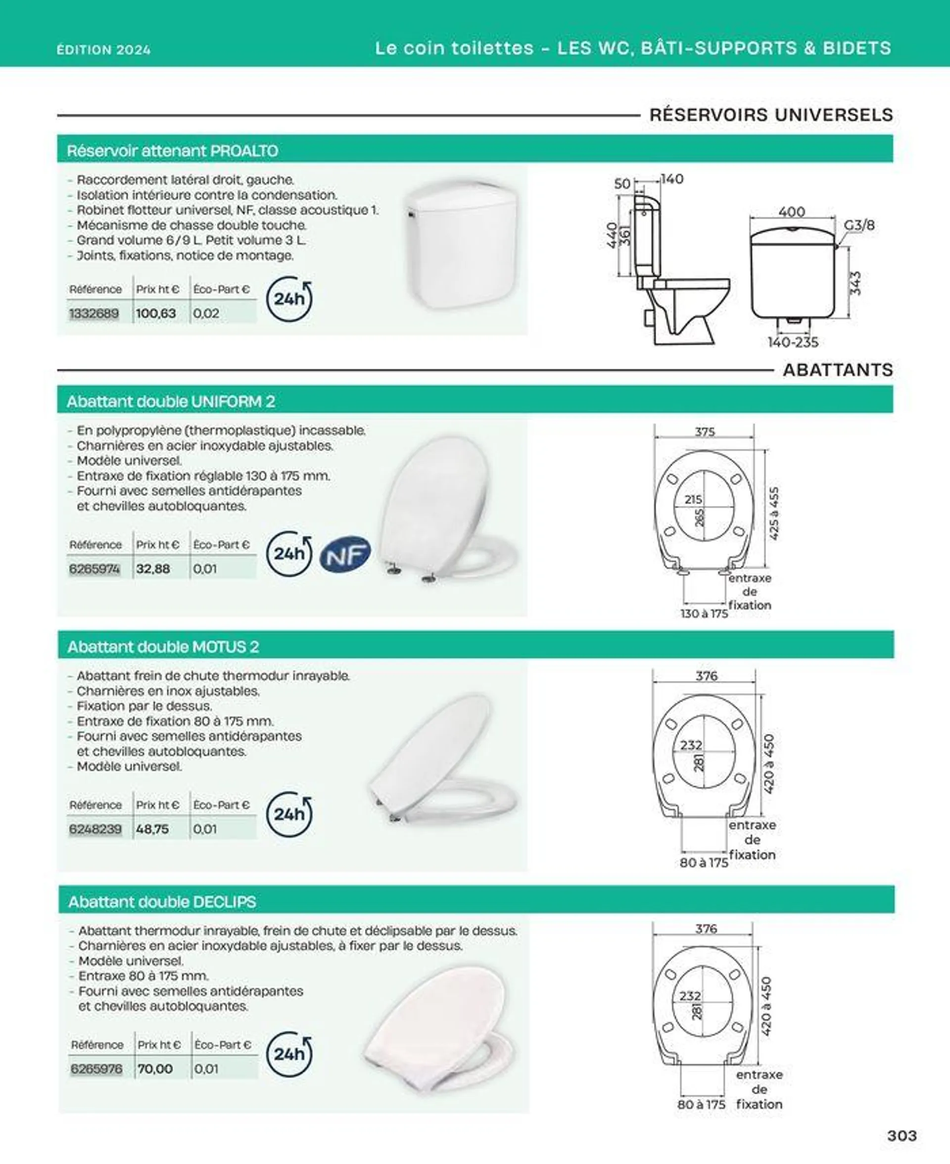 La salle de bain en toute sérénité du 2 juillet au 31 décembre 2024 - Catalogue page 303