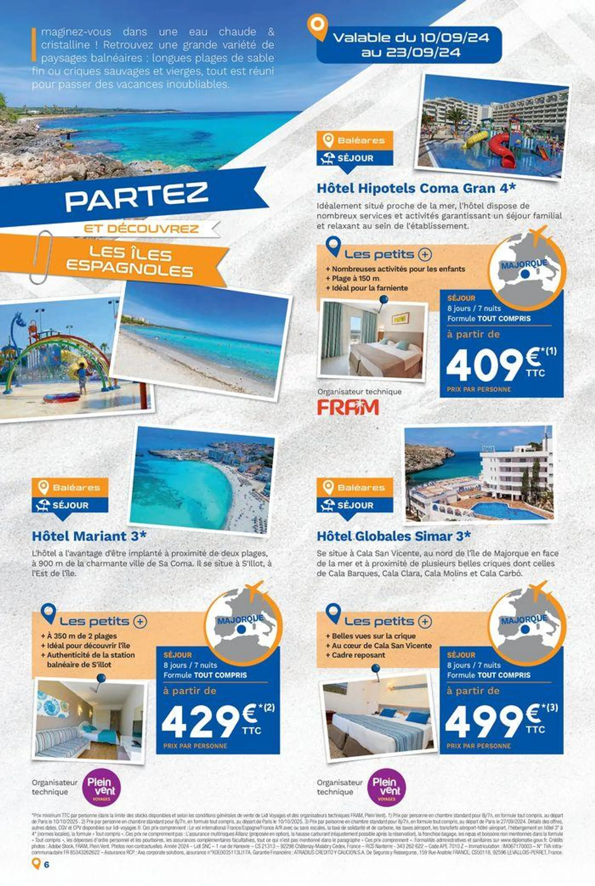 Bonnes vacances avec Lidl Voyages ! du 11 septembre au 9 décembre 2024 - Catalogue page 6